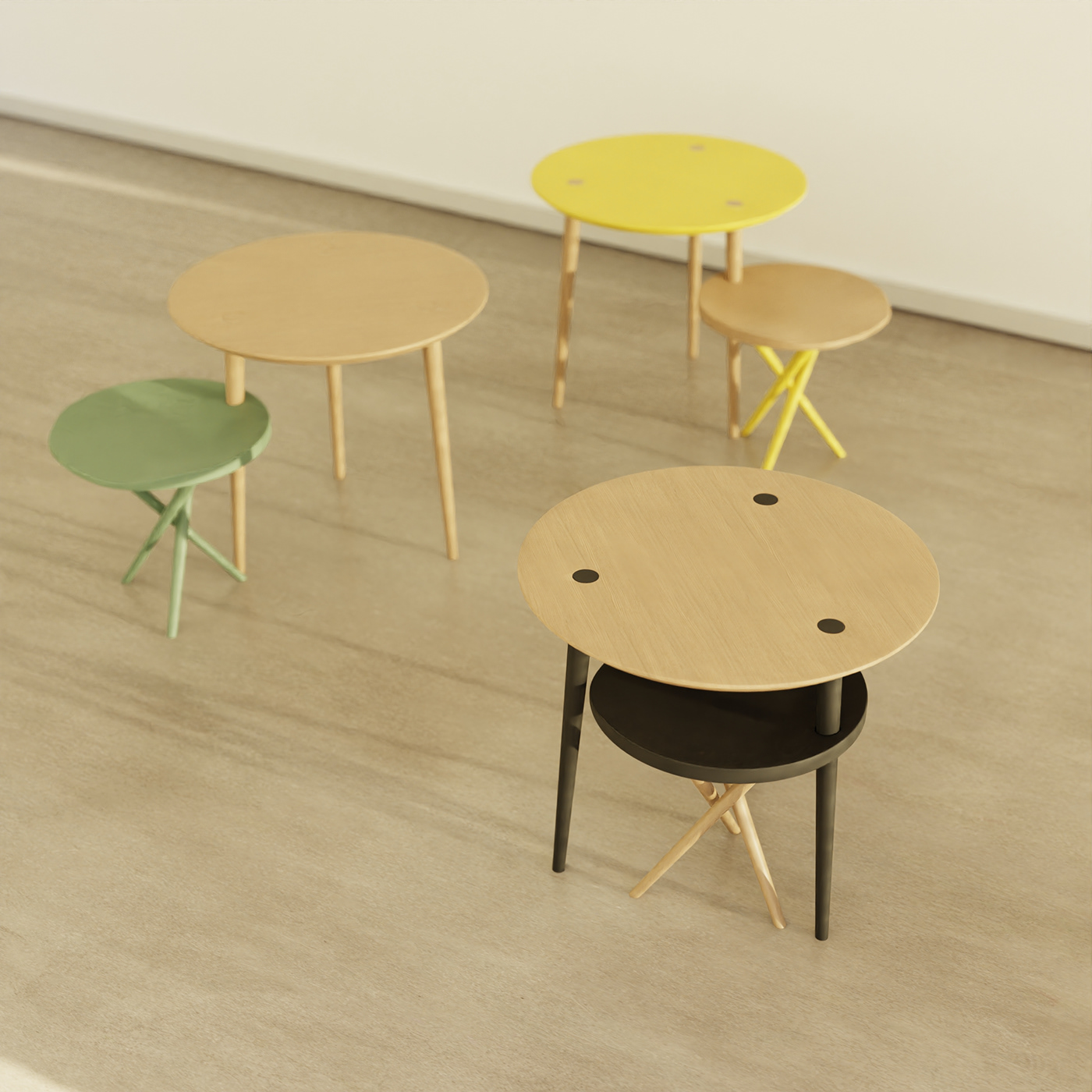 BLENDER，Table，furniture，product design，Minimalism，