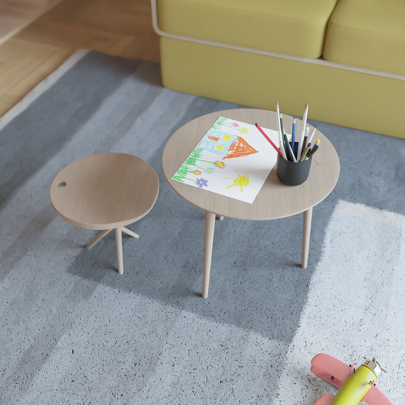 BLENDER，Table，furniture，product design，Minimalism，