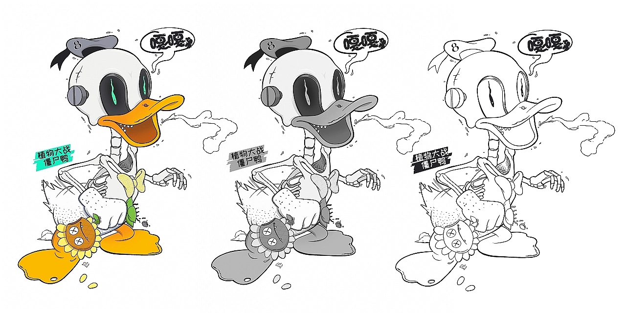 Mickey Mouse，Donald Duck，Illustration，Graffiti，Tide play，