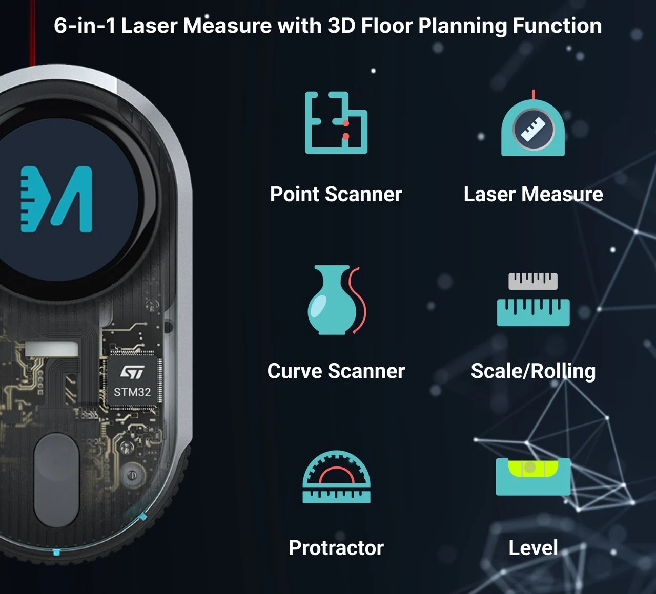 Six in one，measuring equipment ，scanning，