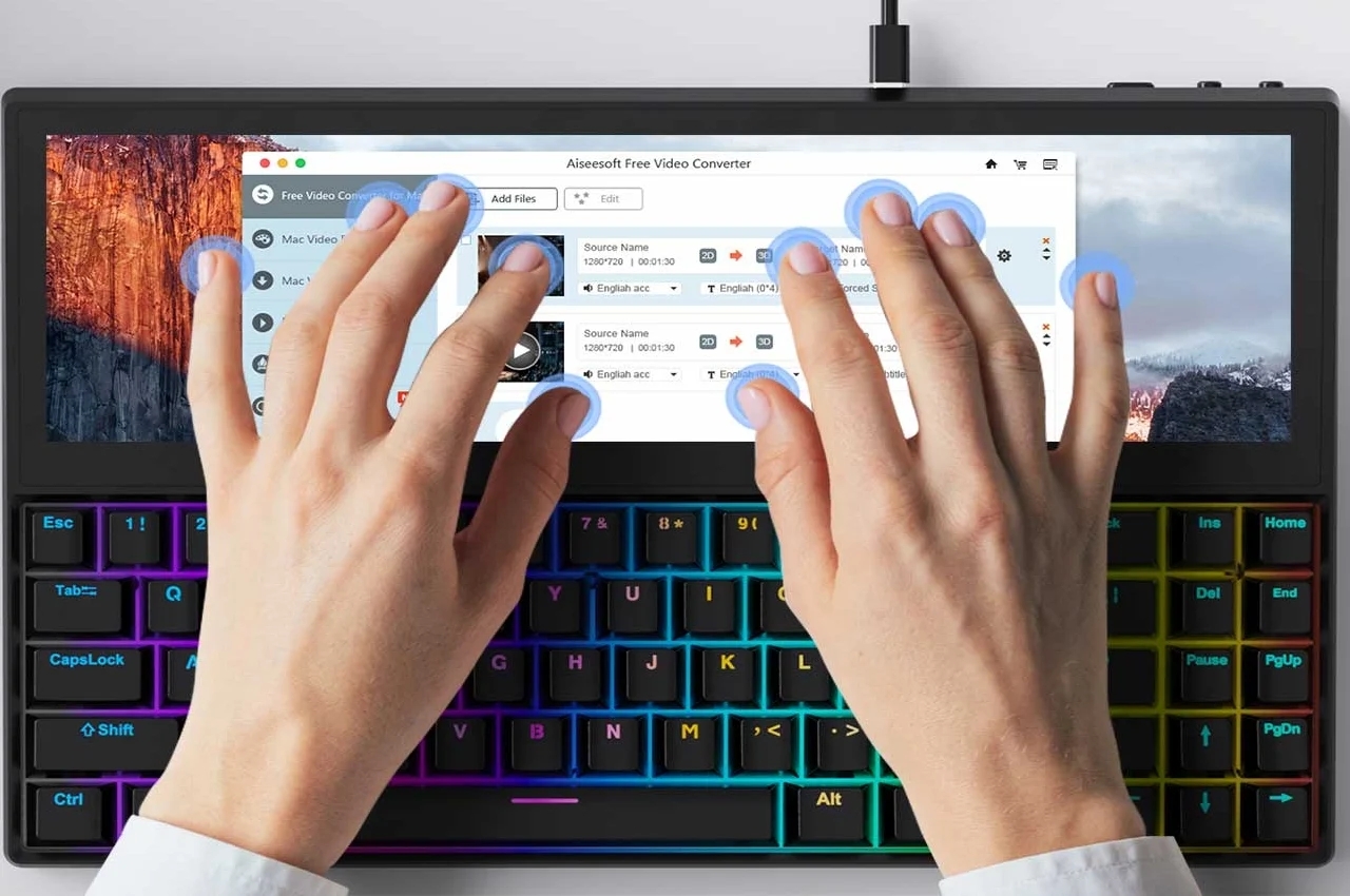 Mechanical keyboard，touch screen，multi-function，