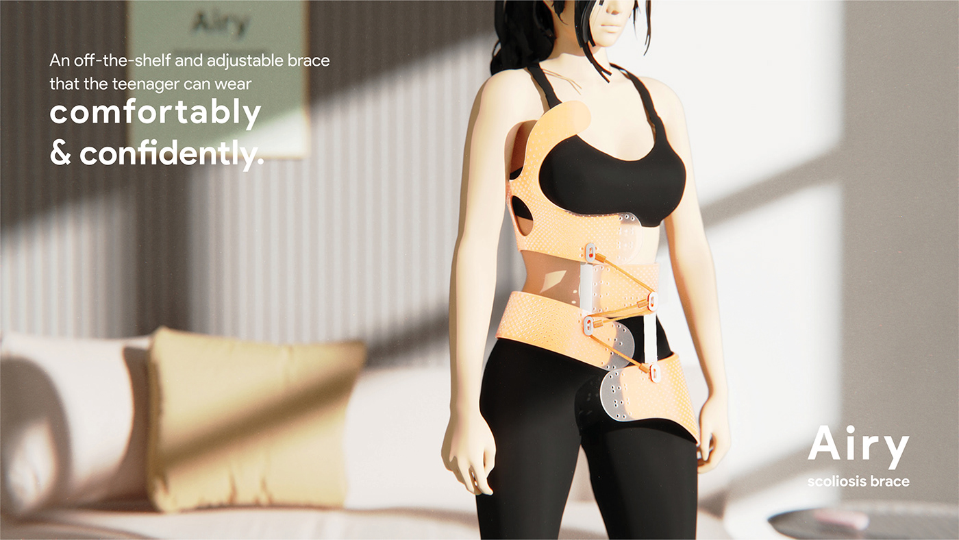 Scoliosis brace，teenagers，product design，industrial design，design，healthy，