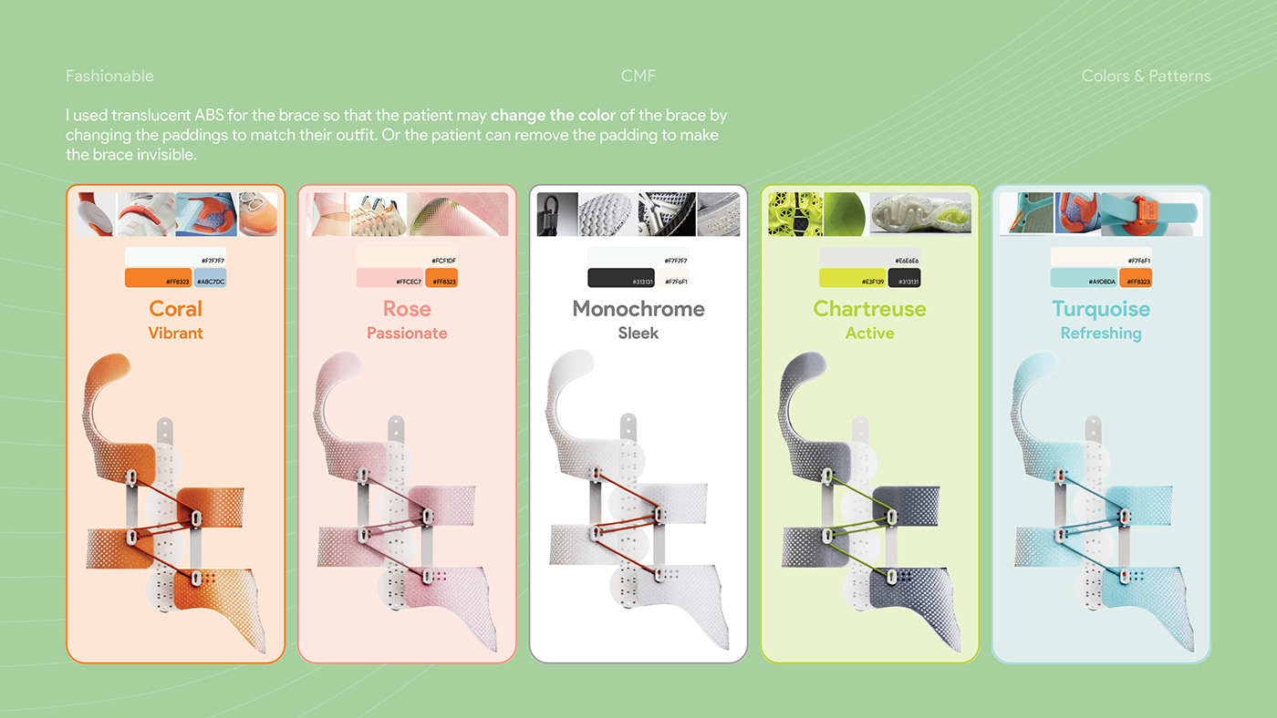 Scoliosis brace，teenagers，product design，industrial design，design，healthy，