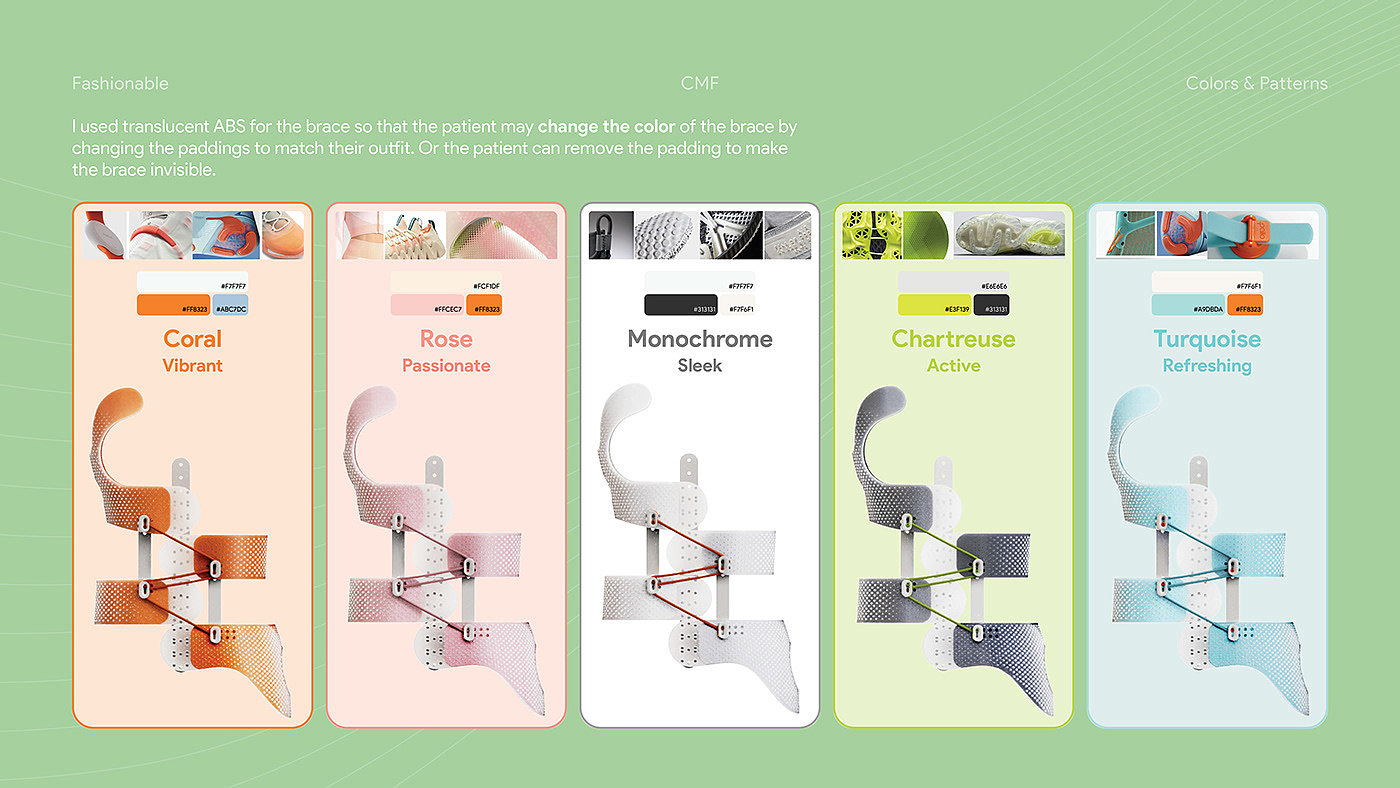 Scoliosis brace，teenagers，product design，industrial design，design，healthy，