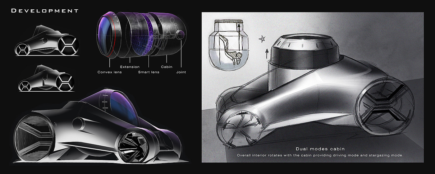 概念设计，汽车设计，观星者，未来主义，Hyunsik Moon，ZODIAC，