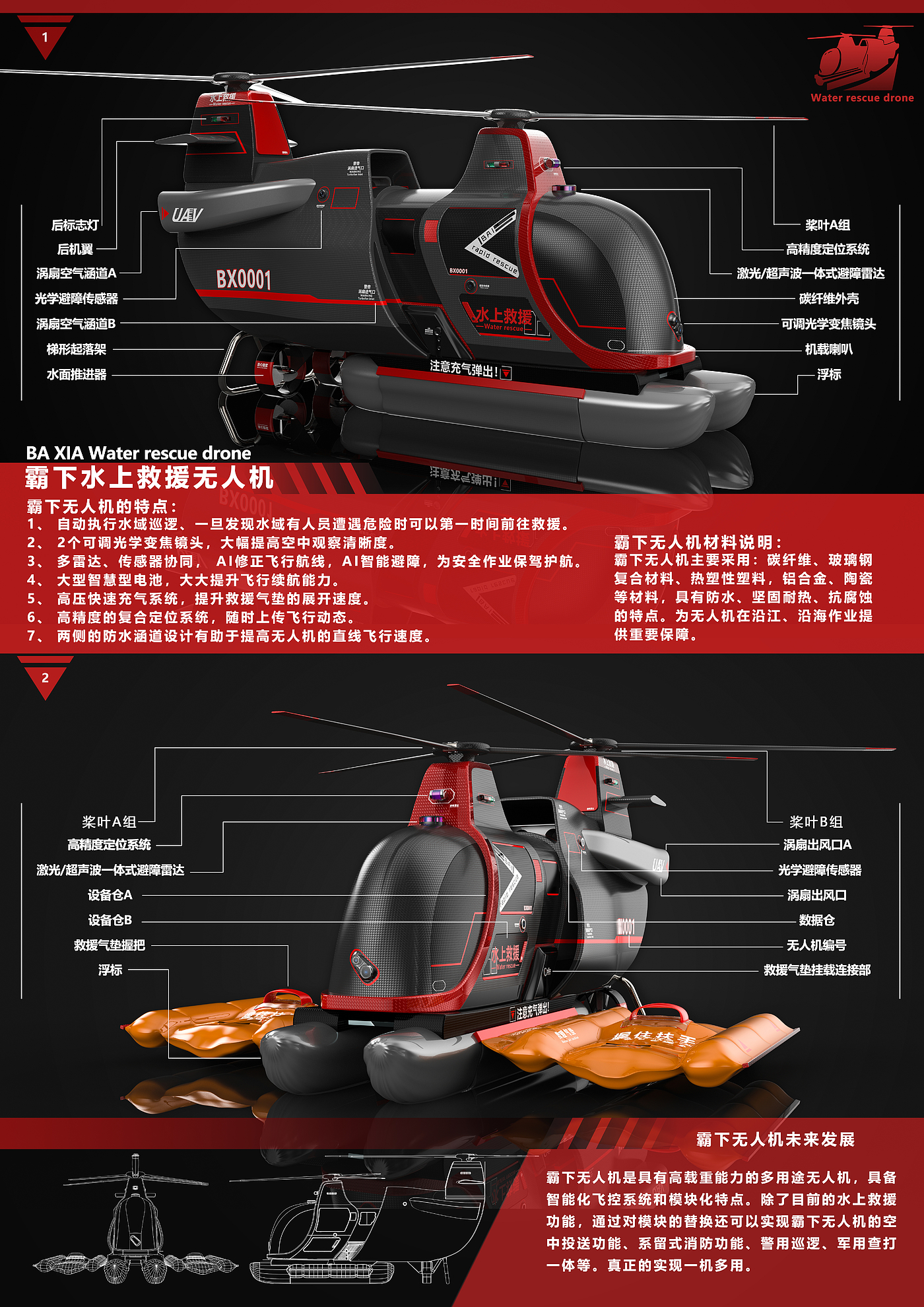 Water rescue，UAV，UAV，unmanned aerial vehi，Water rescue drone，