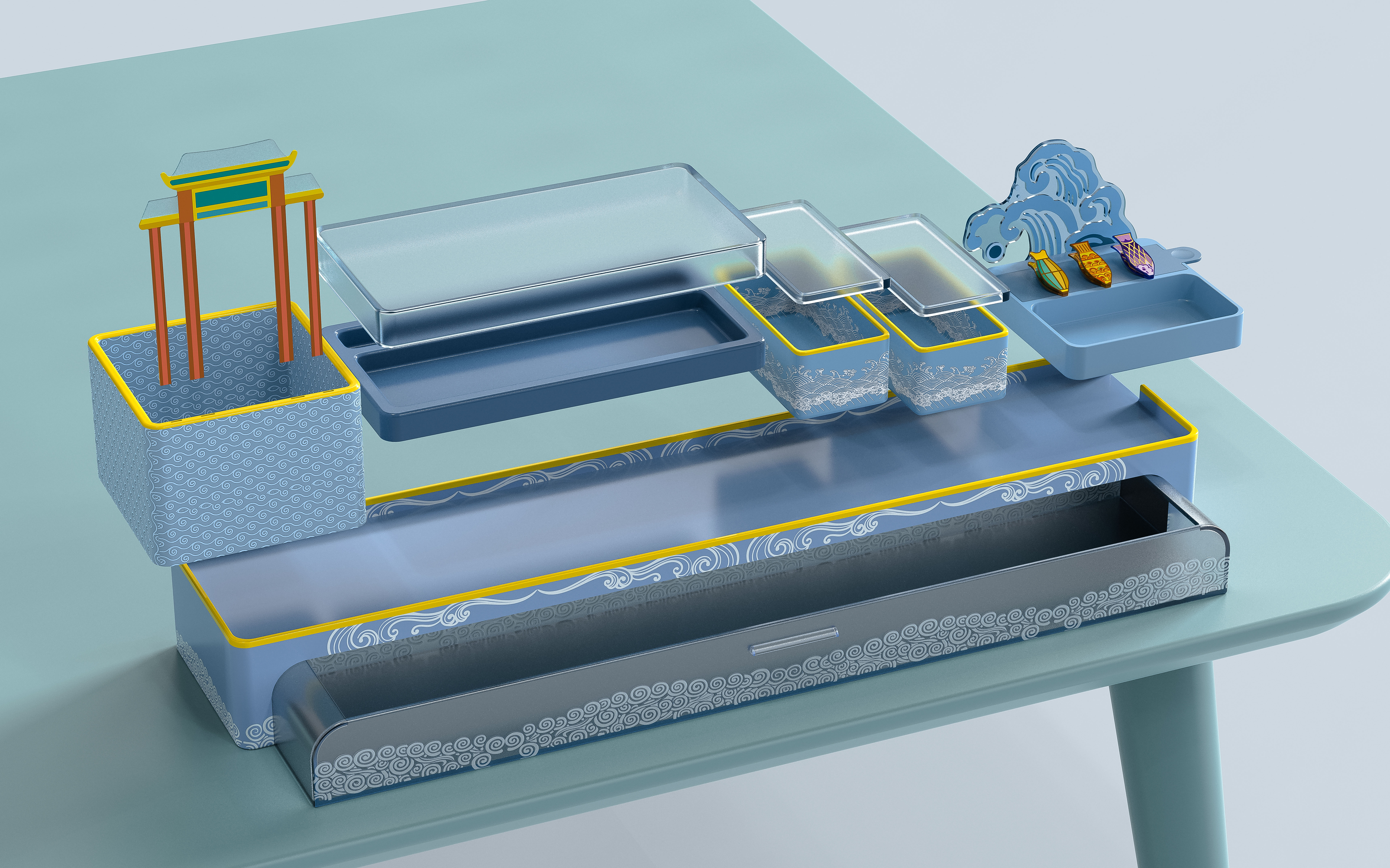 Wenbo Wenchuang Design，Cultural and creative products，Office cultural creation，Cultural and creative design，Fishing lamp culture，