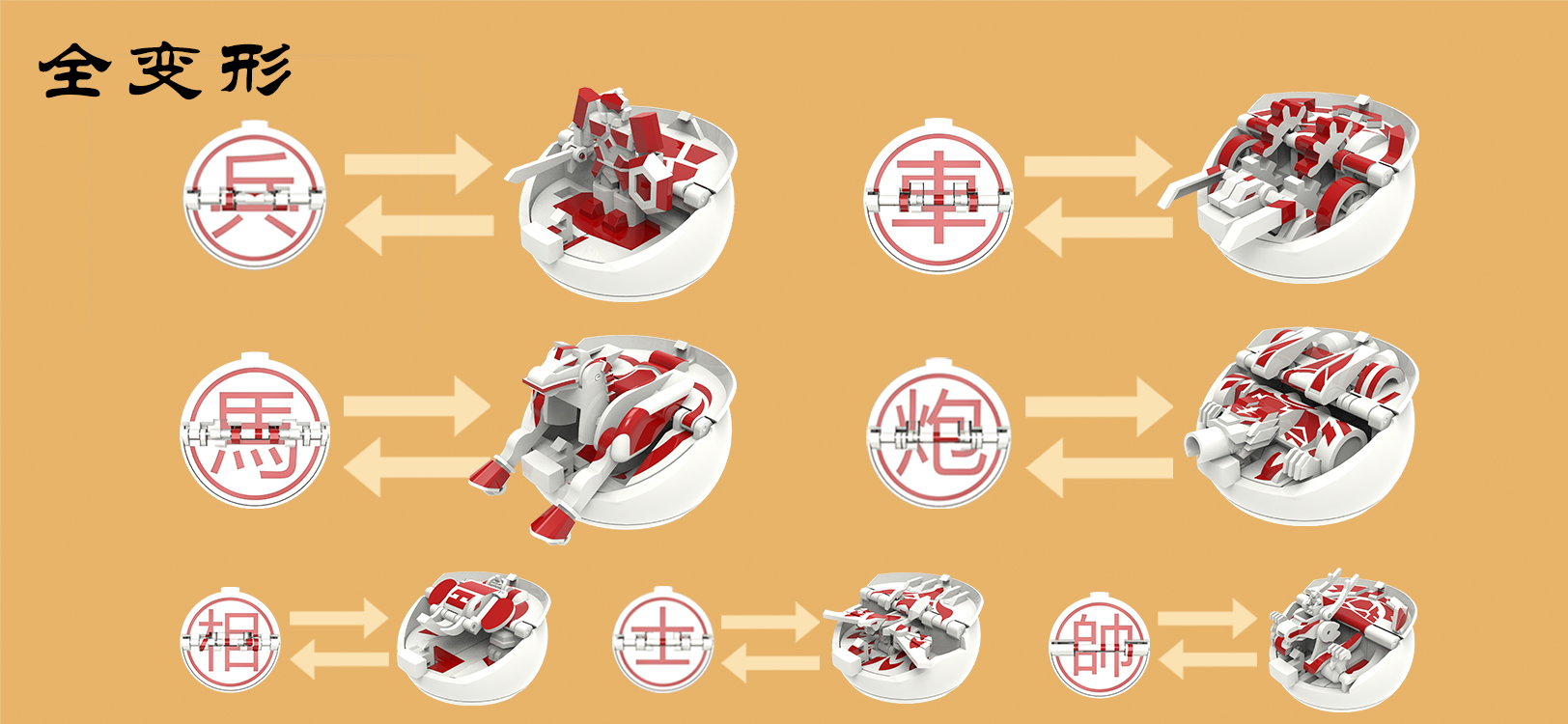 Transformed toy，Chinese chess，
