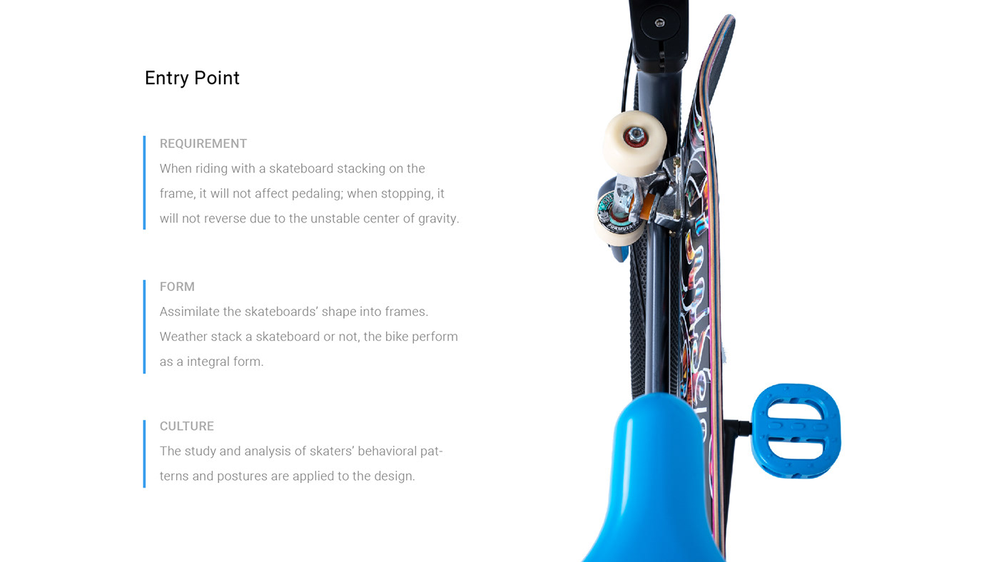 product design，industrial design，Ergonomics，Skateboarding enthusiasts，Bicycle design，yi-ling peng，