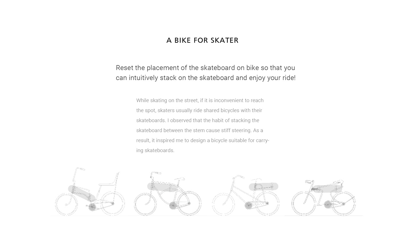 product design，industrial design，Ergonomics，Skateboarding enthusiasts，Bicycle design，yi-ling peng，