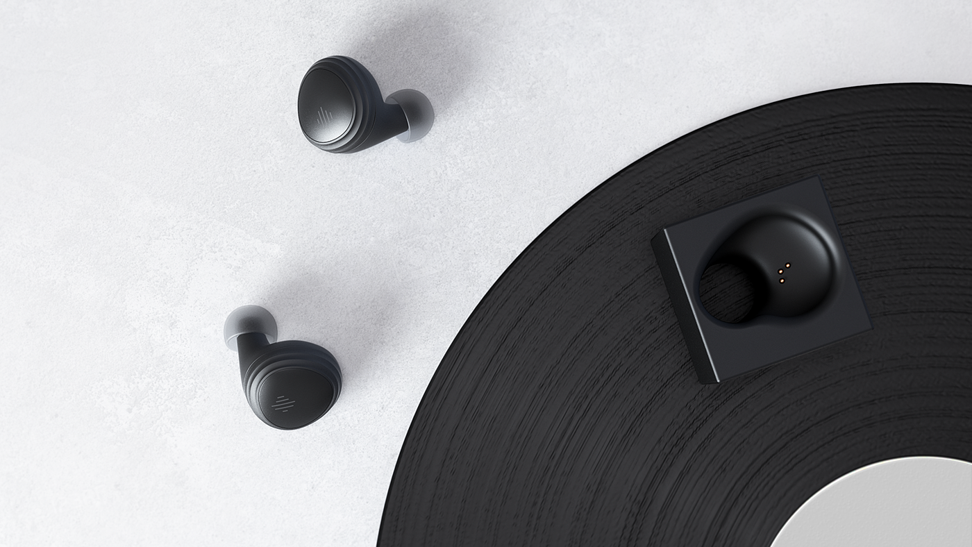 3C products，Wireless headset，packing，industrial design，New creation，Render，mobile phone，tws，