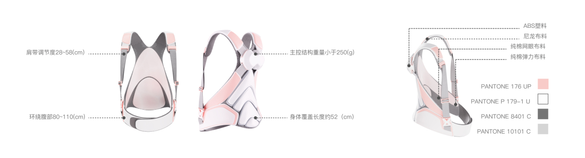 Graduation Design Works of 2022 Undergraduate，Graduation exhibition，School of Design, Hunan University ，pregnant woman，Lumbar Auxiliary Equipment，