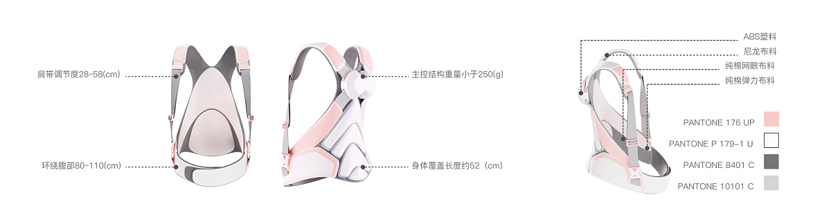 Graduation Design Works of 2022 Undergraduate，Graduation exhibition，School of Design, Hunan University ，pregnant woman，Lumbar Auxiliary Equipment，