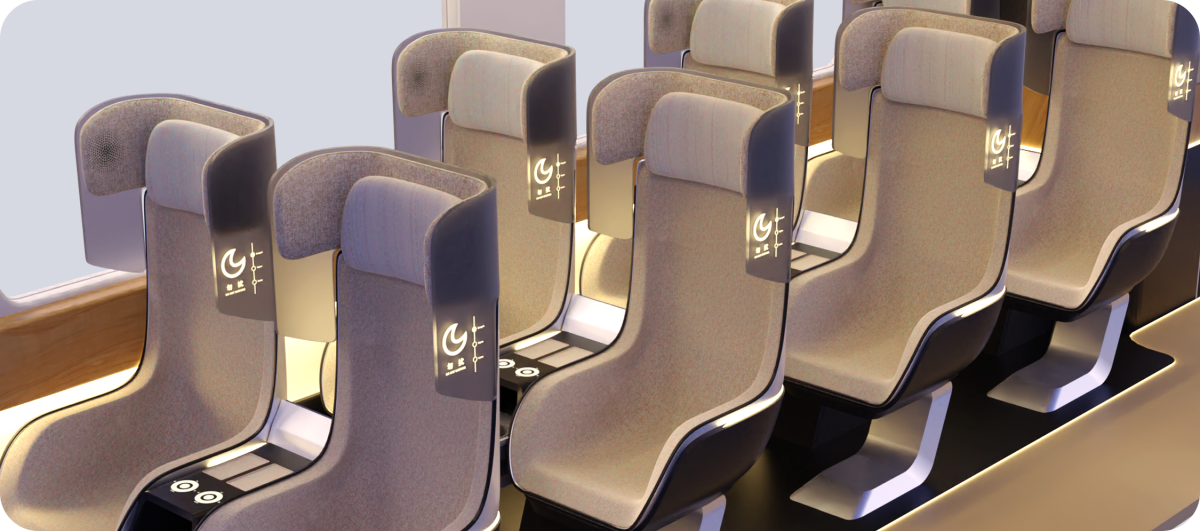 Graduation Design Works of 2022 Undergraduate，Graduation exhibition，School of Design, Hunan University ，High-speed wheel-rail train，Convenient transportation，