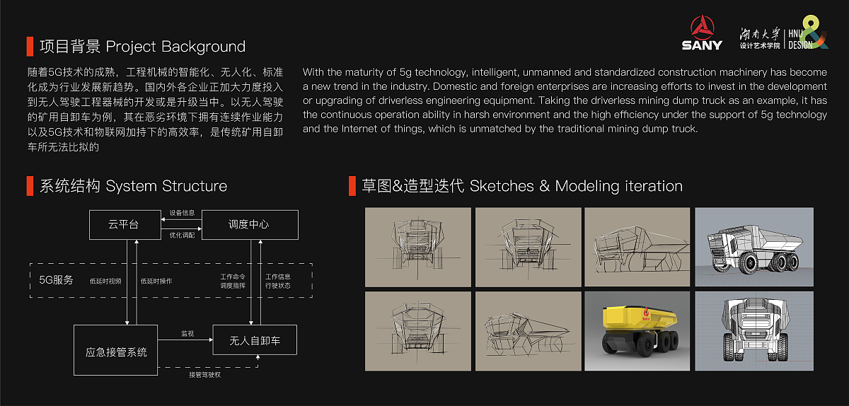 Graduation Design Works of 2022 Undergraduate，Graduation exhibition，School of Design, Hunan University ，Mine car，construction machinery，