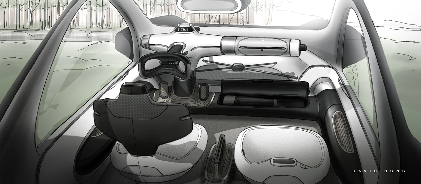 automobile，Automobile design，Car interior，vehicle，industrial design，Automotive interior design，Tesla，