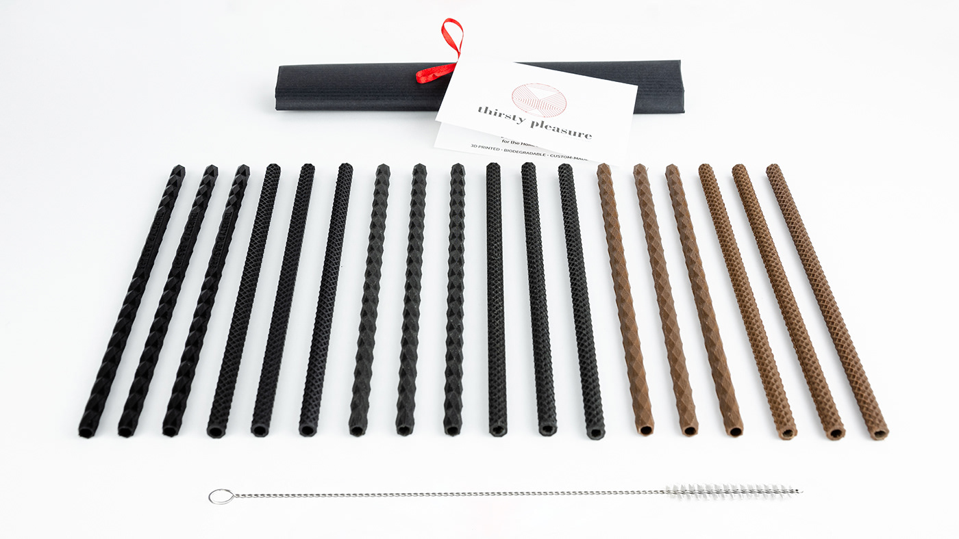 Thirsty Pleasure，environmental protection，product design，Biodegradable，3D printing，Reusable，Personalized design，HoReCa，