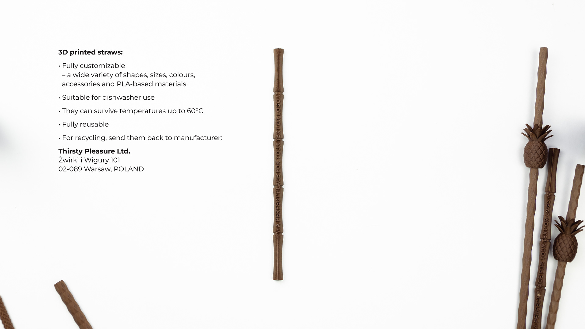 Thirsty Pleasure，environmental protection，product design，Biodegradable，3D printing，Reusable，Personalized design，HoReCa，