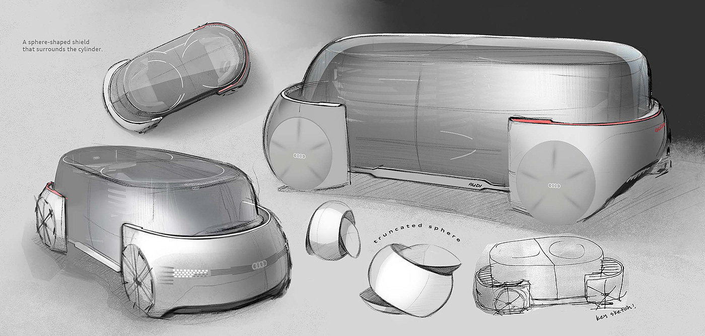 myeonghee Kim，conceptual design，Automobile design，Streamlined design，Ergonomics，AUDI AI:SPHERE，audi，