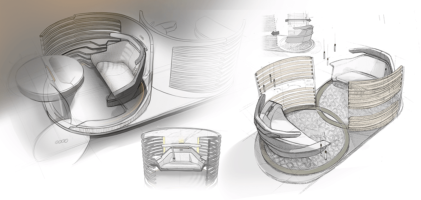 myeonghee Kim，概念设计，汽车设计，流线型设计，人体工程学，AUDI AI:SPHERE，奥迪，