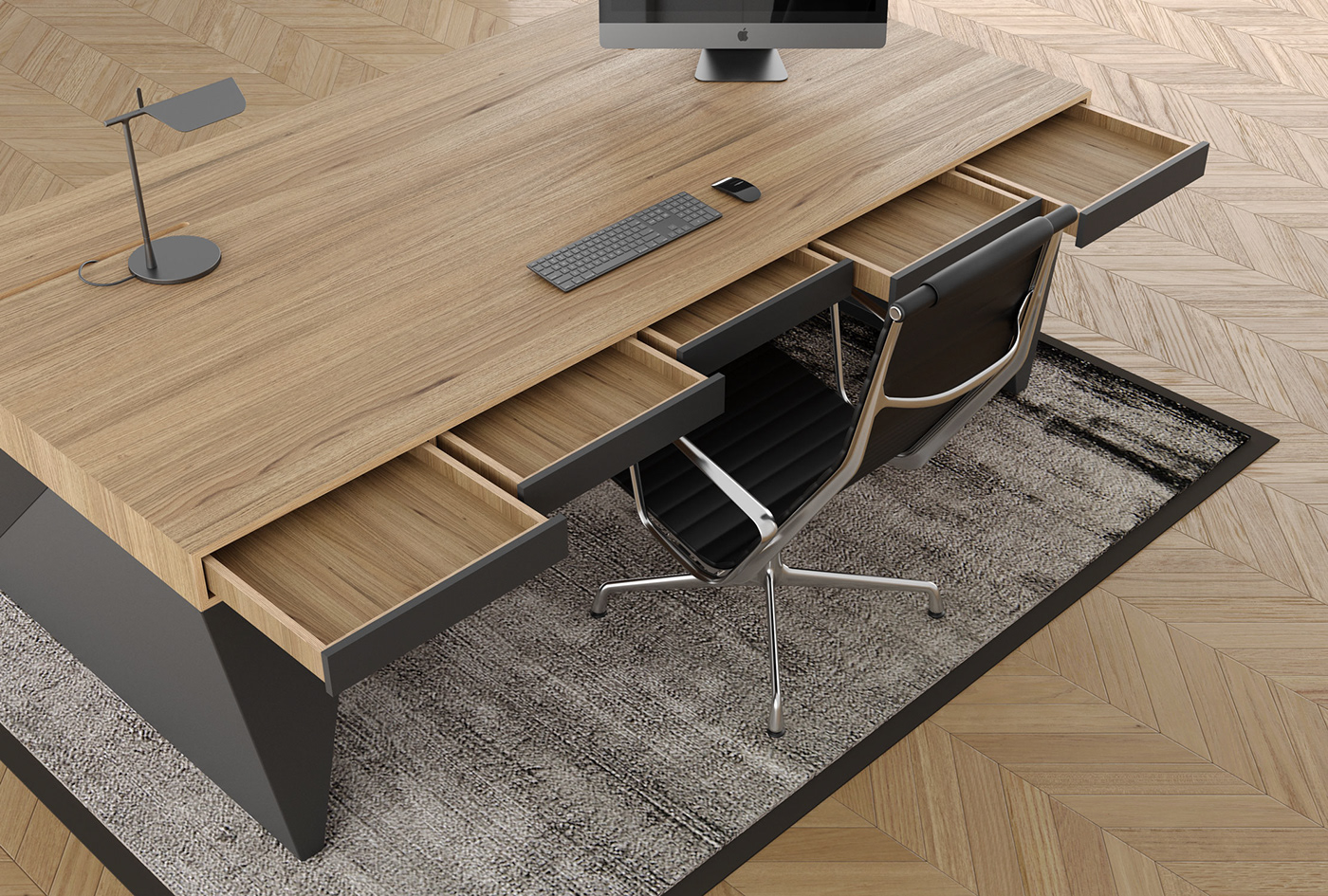 ODESD2 design bureau，product design，OS1，Executive desk，Modern style，