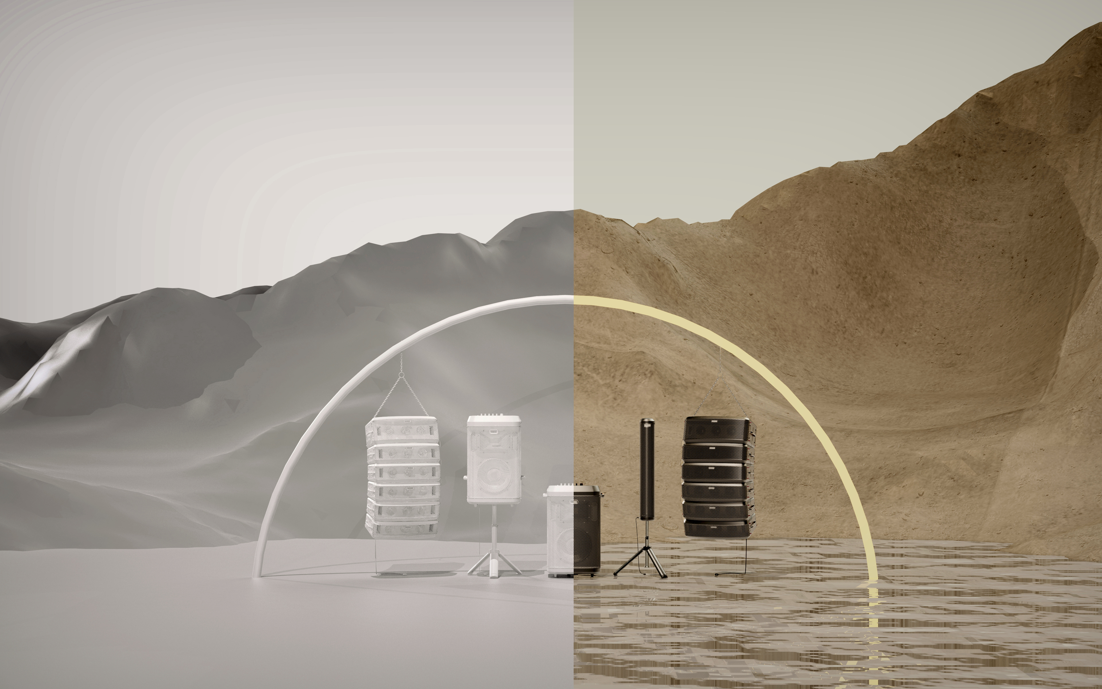 Outdoor sound，hi-fi equipment，Modeling design，Combined acoustics，