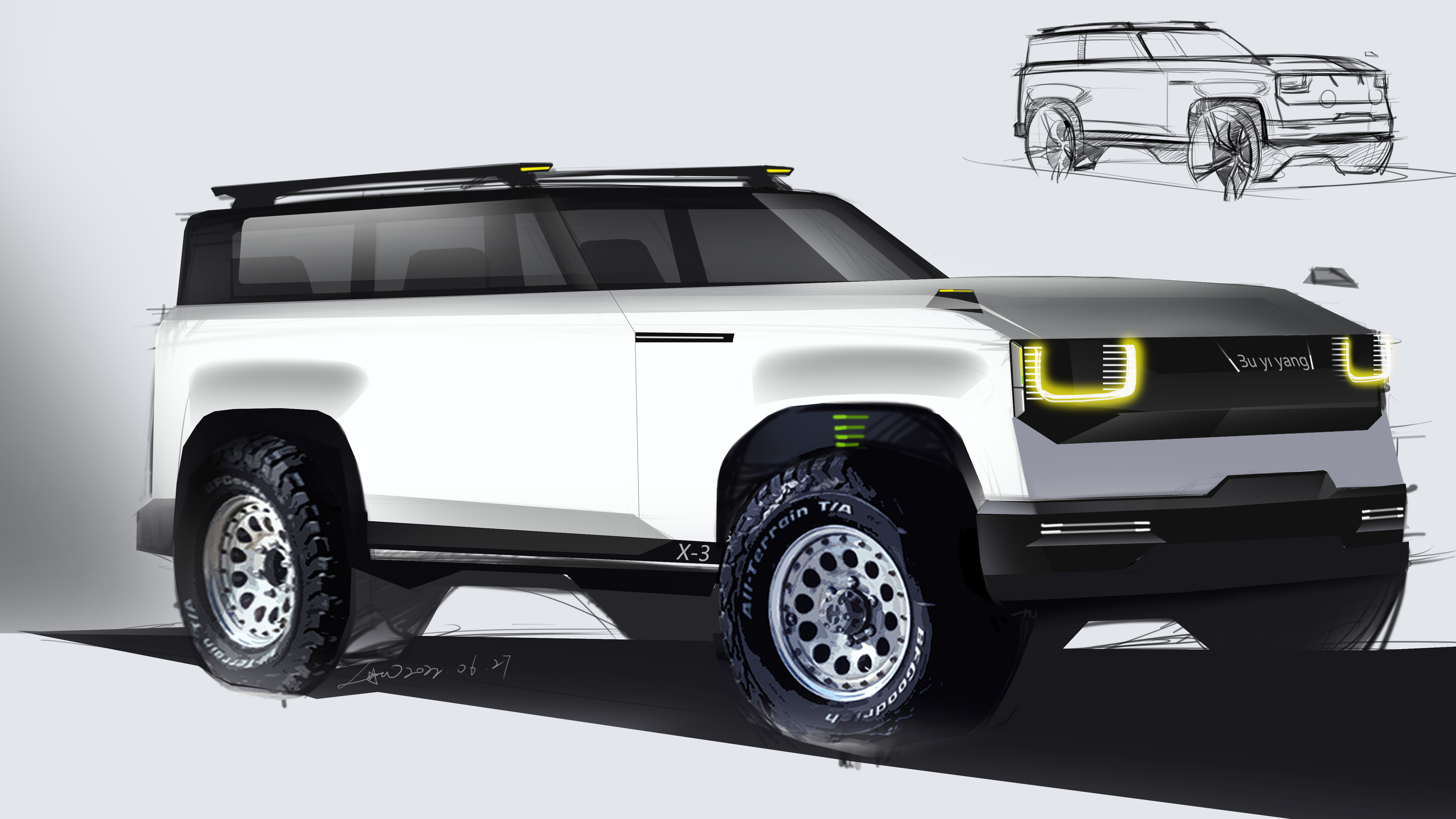 Car design, sketch，