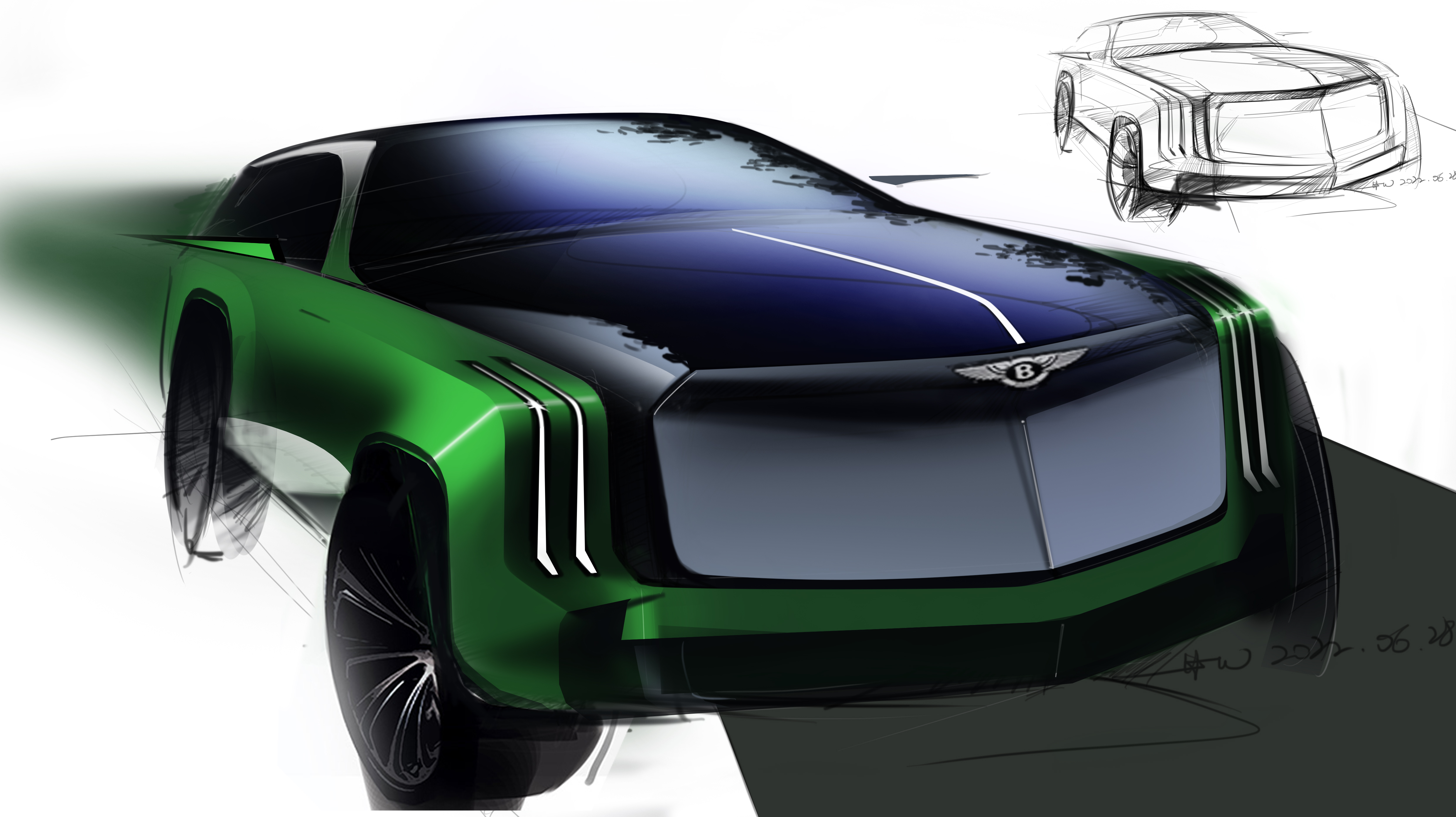 Car design, sketch，