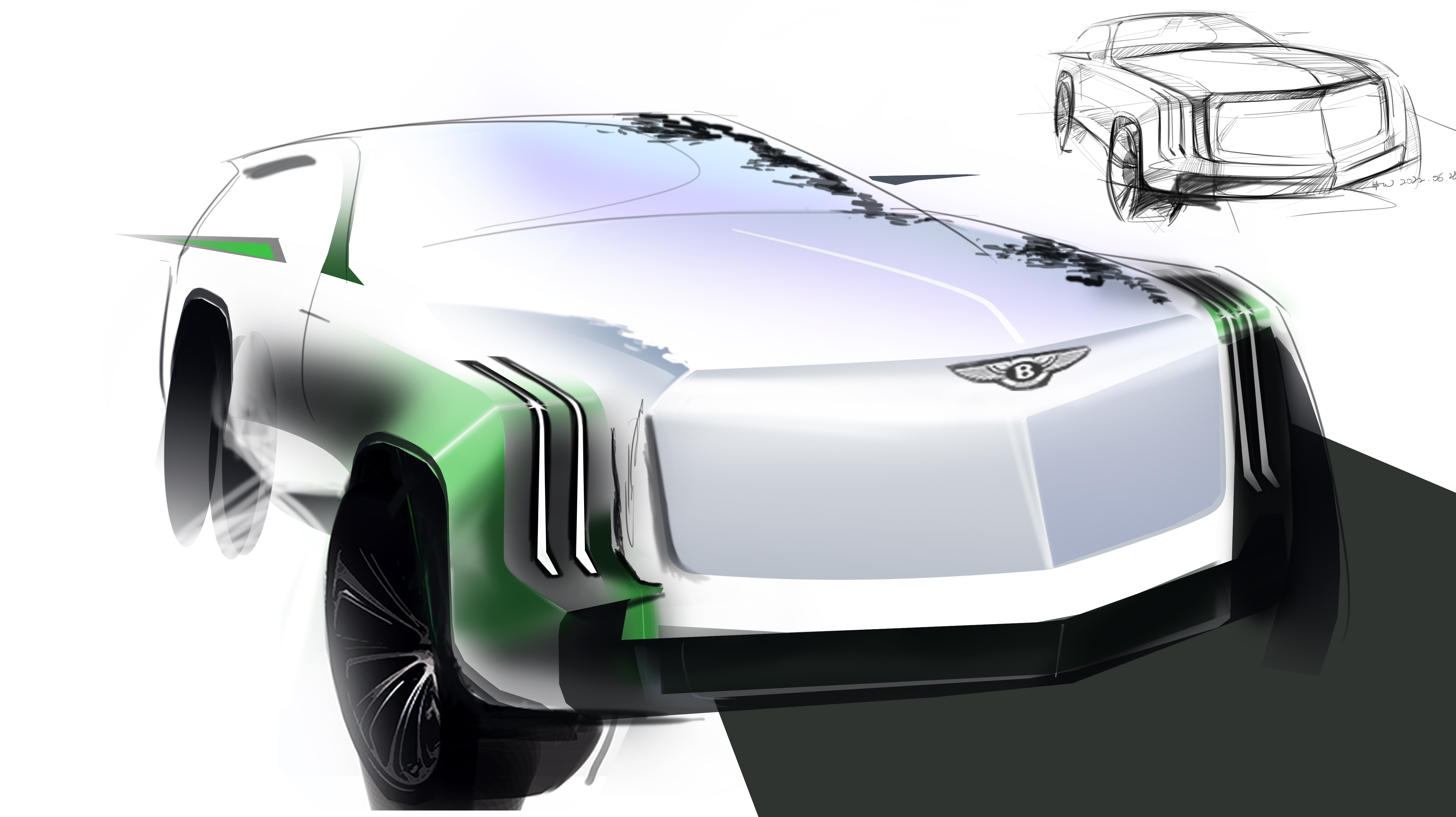 Car design, sketch，