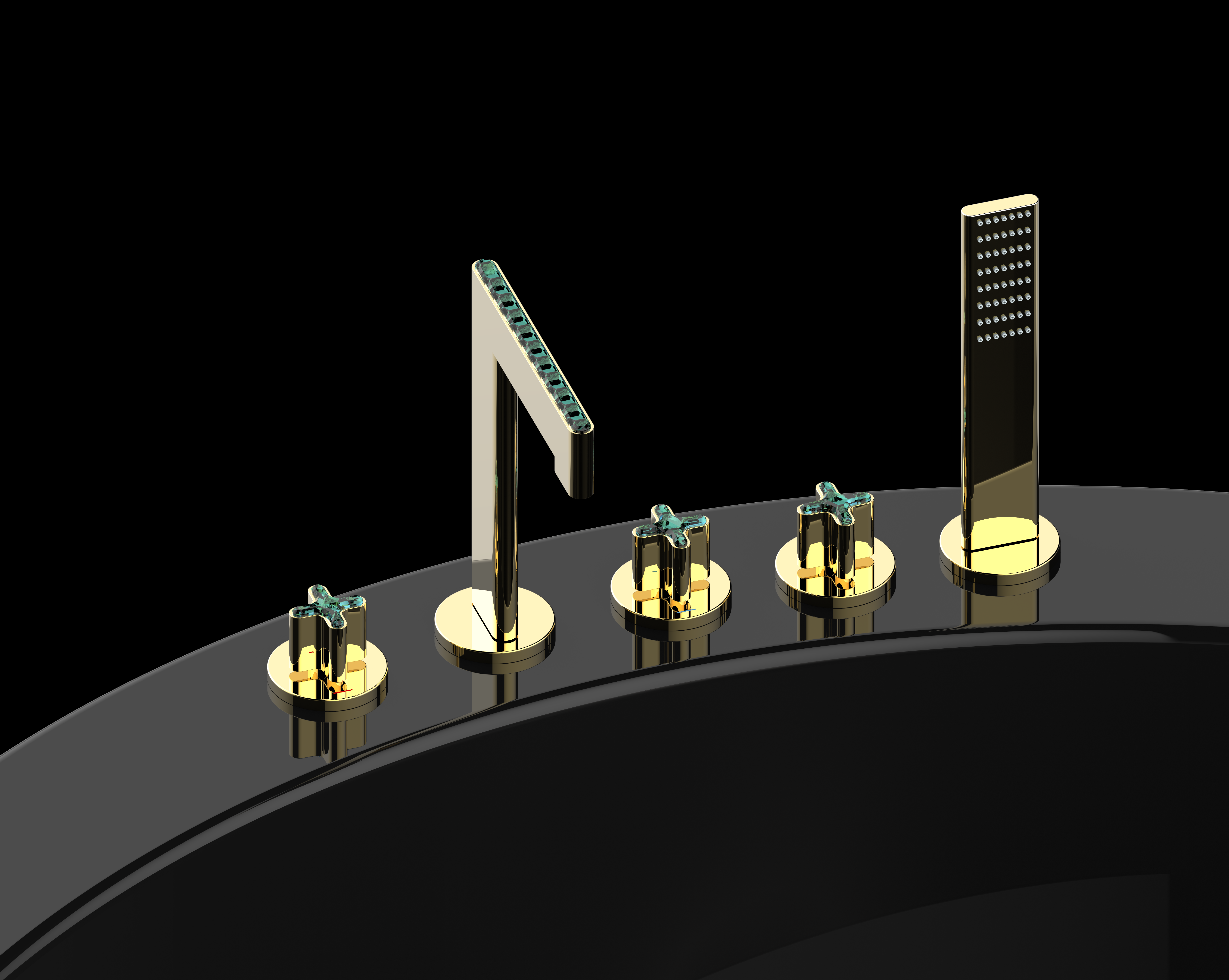 water tap，shower，the floor drain，bathtub，