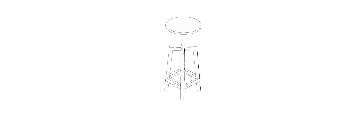 C stool，chair，Maple，