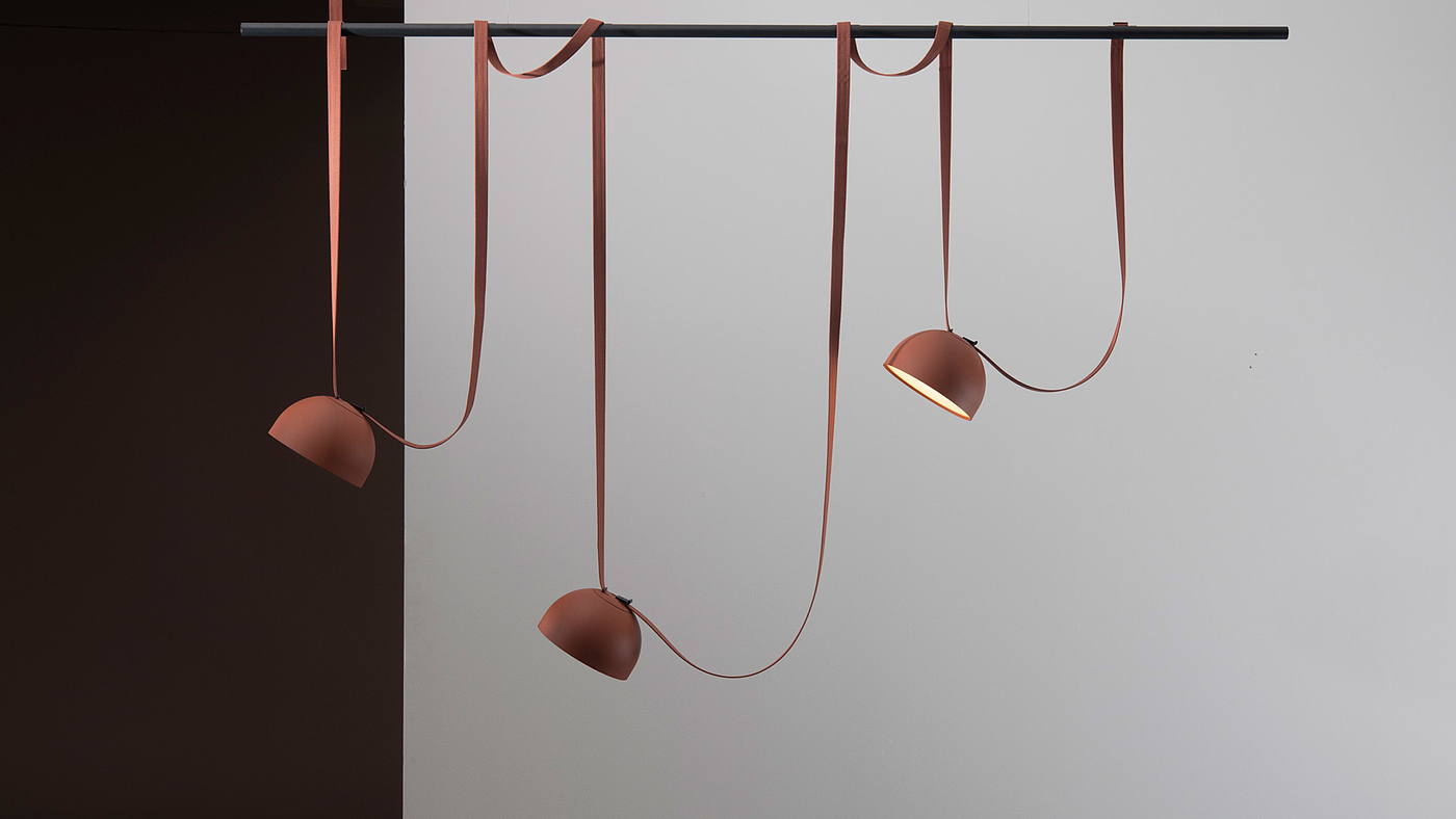 PLUSminus，lamp，Simplicity，Textile ribbon，