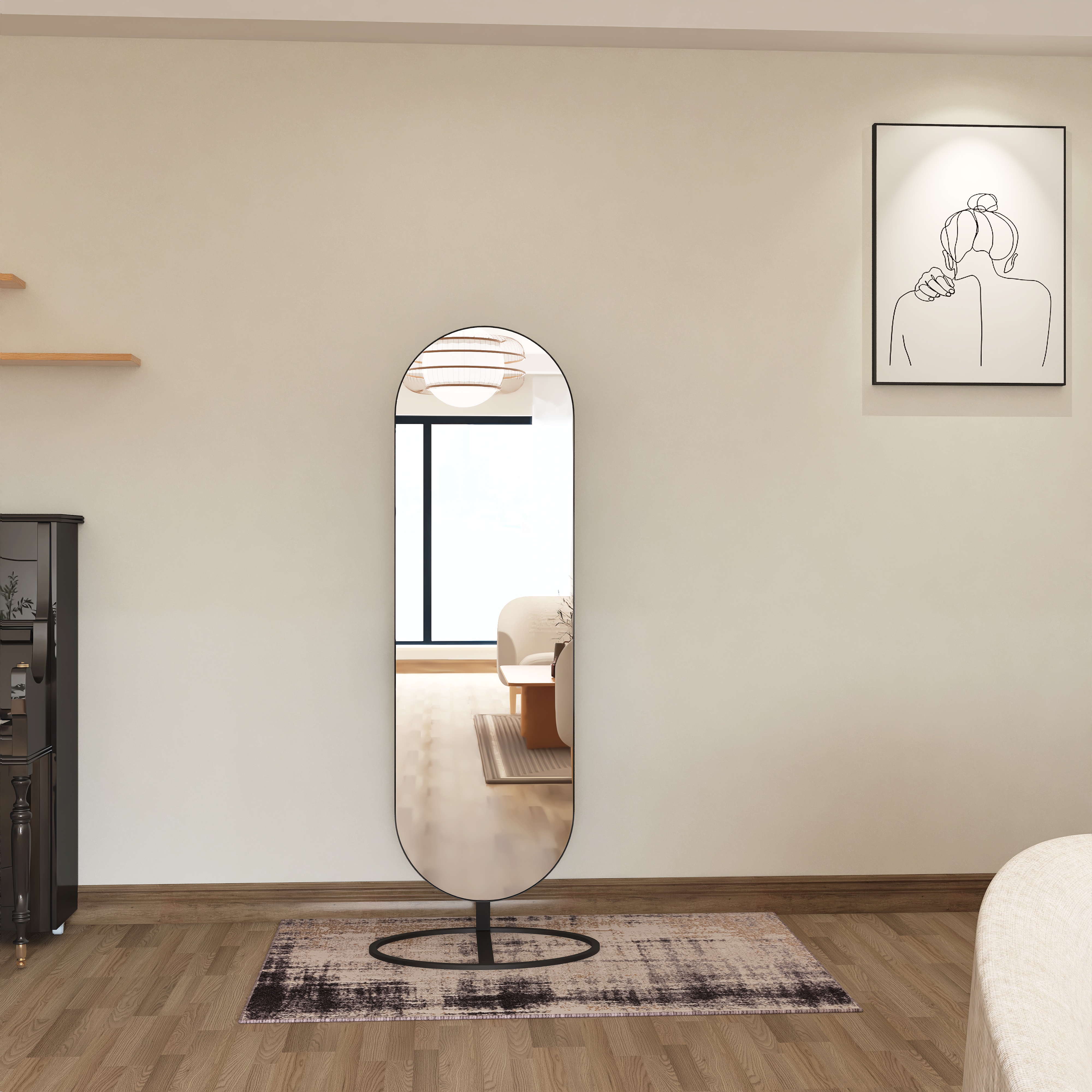 mirror，Full-length mirror，Whole body mirror，Floor mirror，