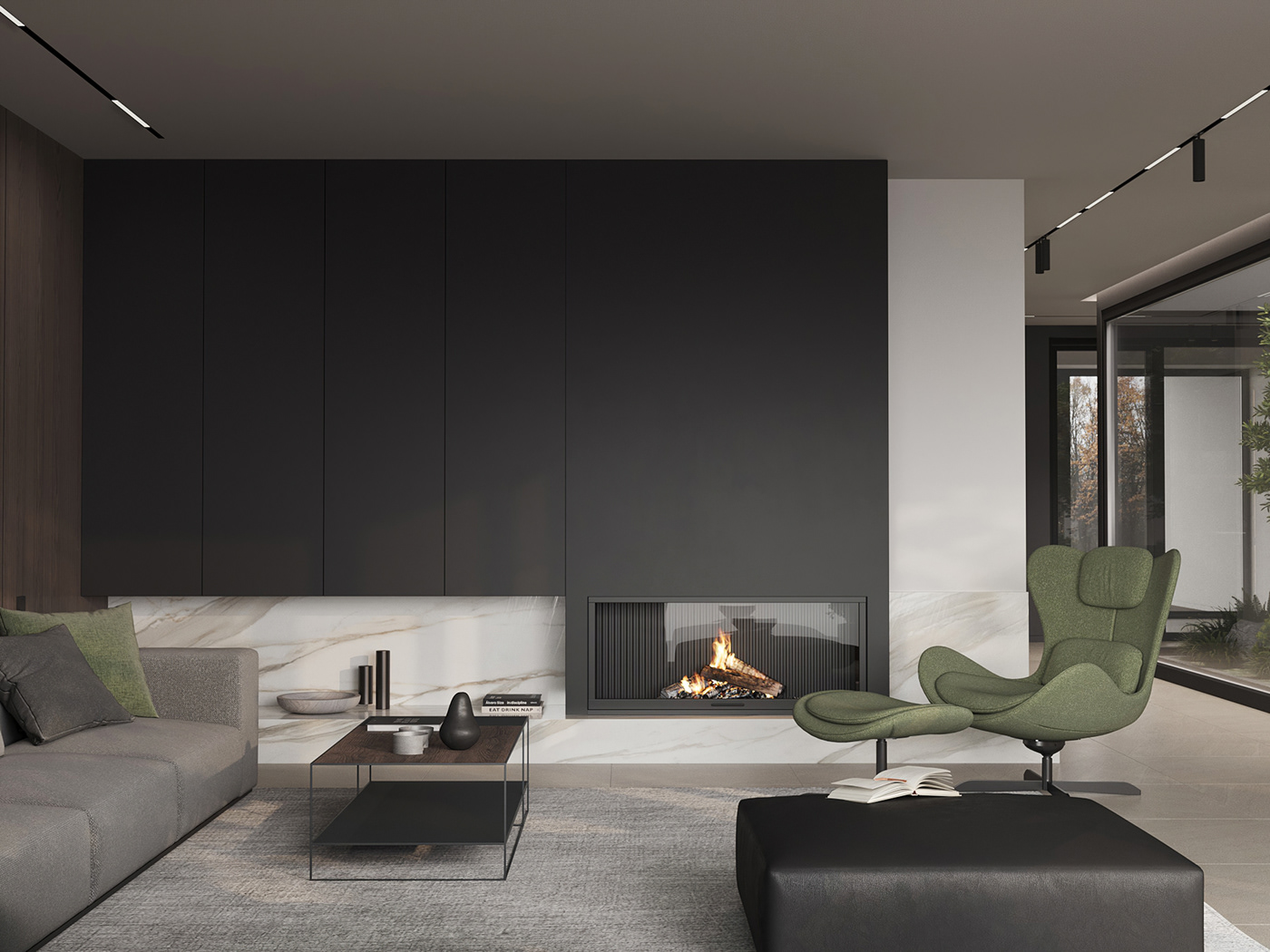 Interior design，warm，modern，villa，