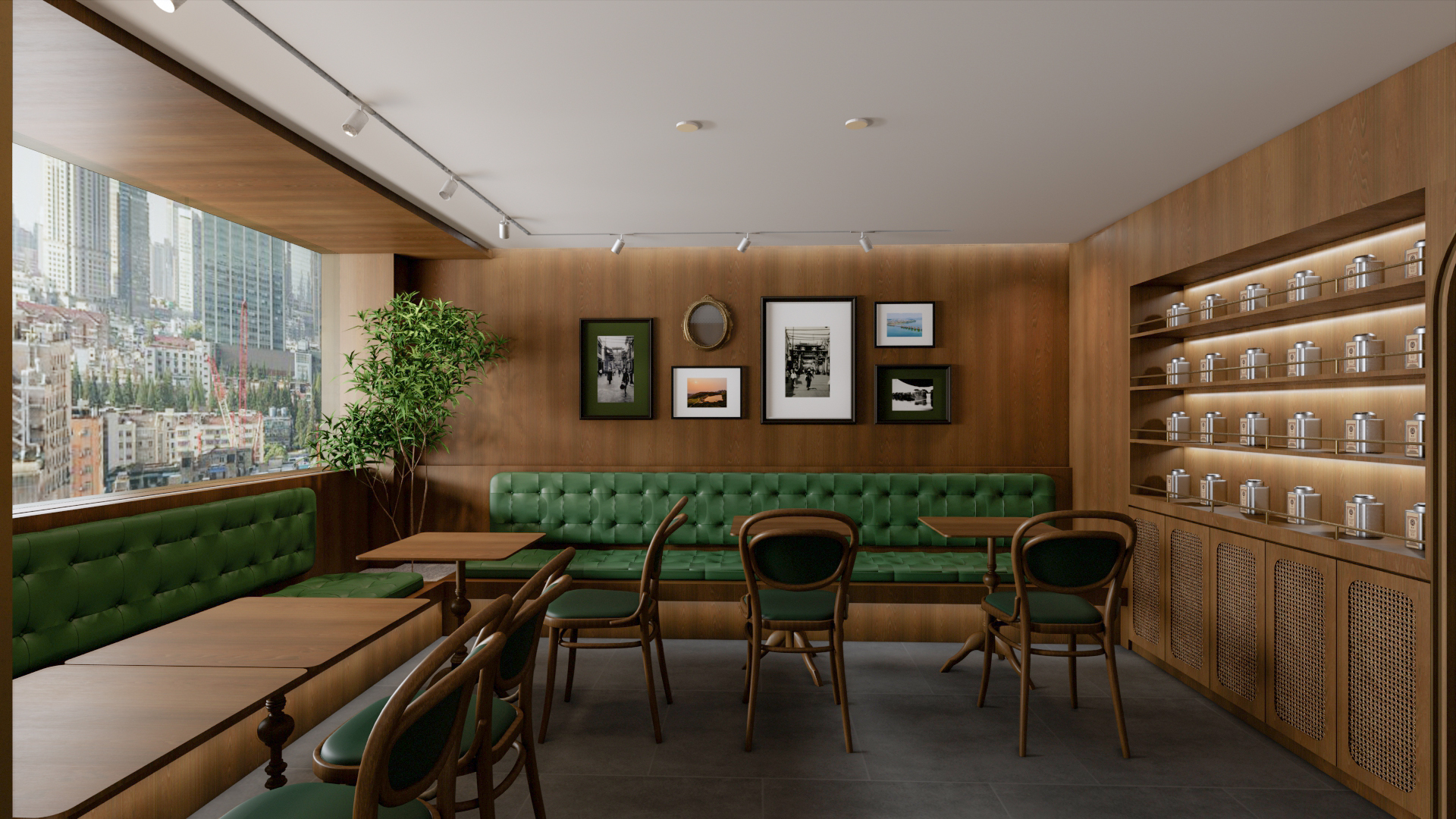 Republic of China style; Modern; Tea space; Effect diagram，