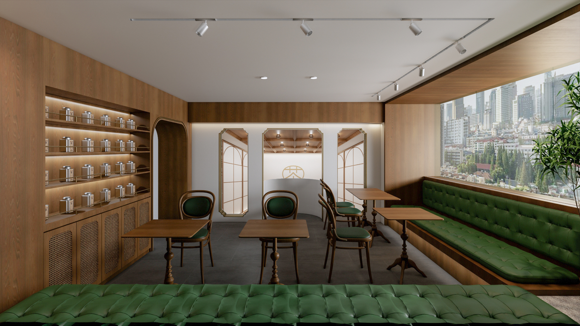 Republic of China style; Modern; Tea space; Effect diagram，