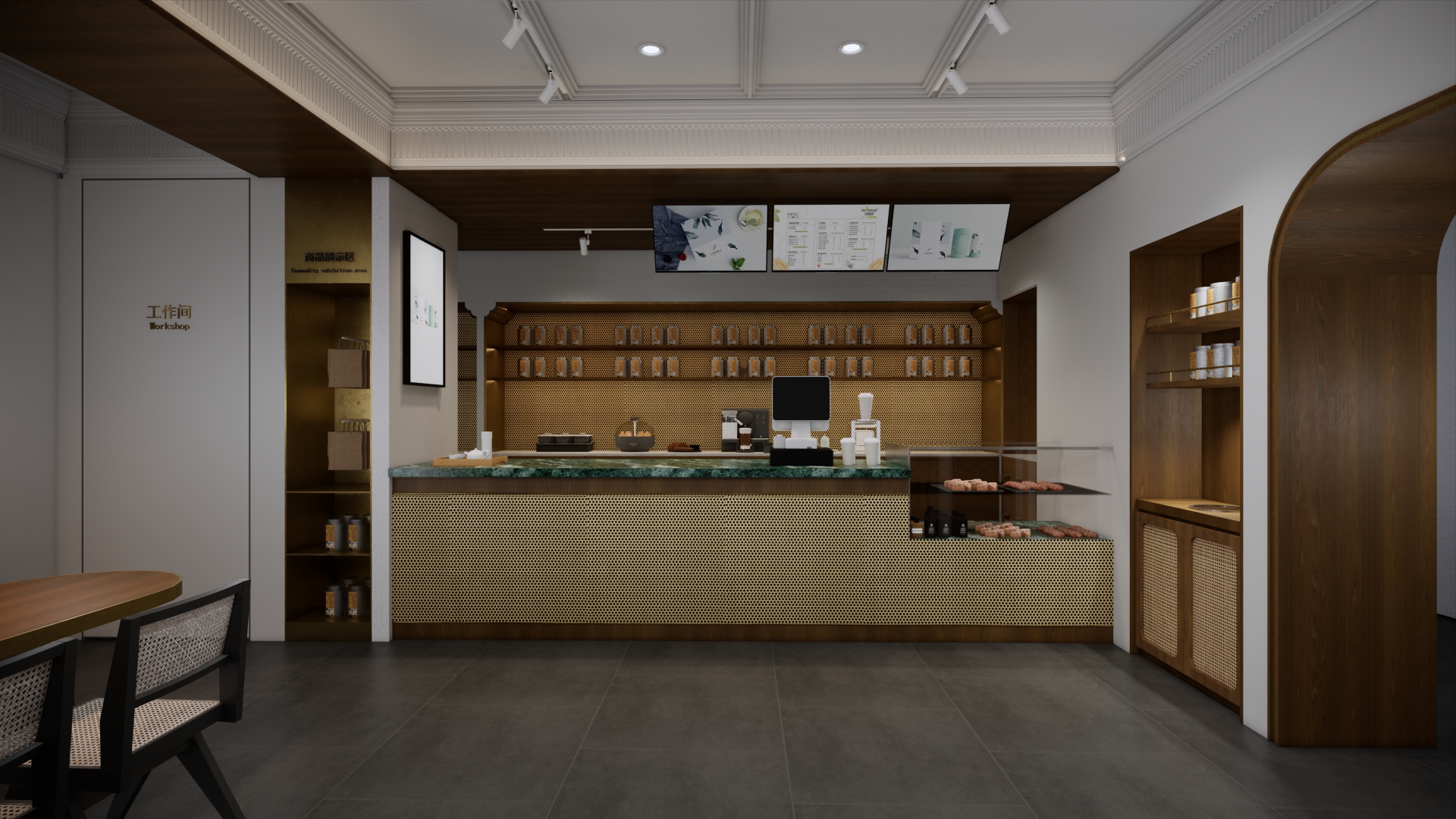 Republic of China style; Modern; Tea space; Effect diagram，