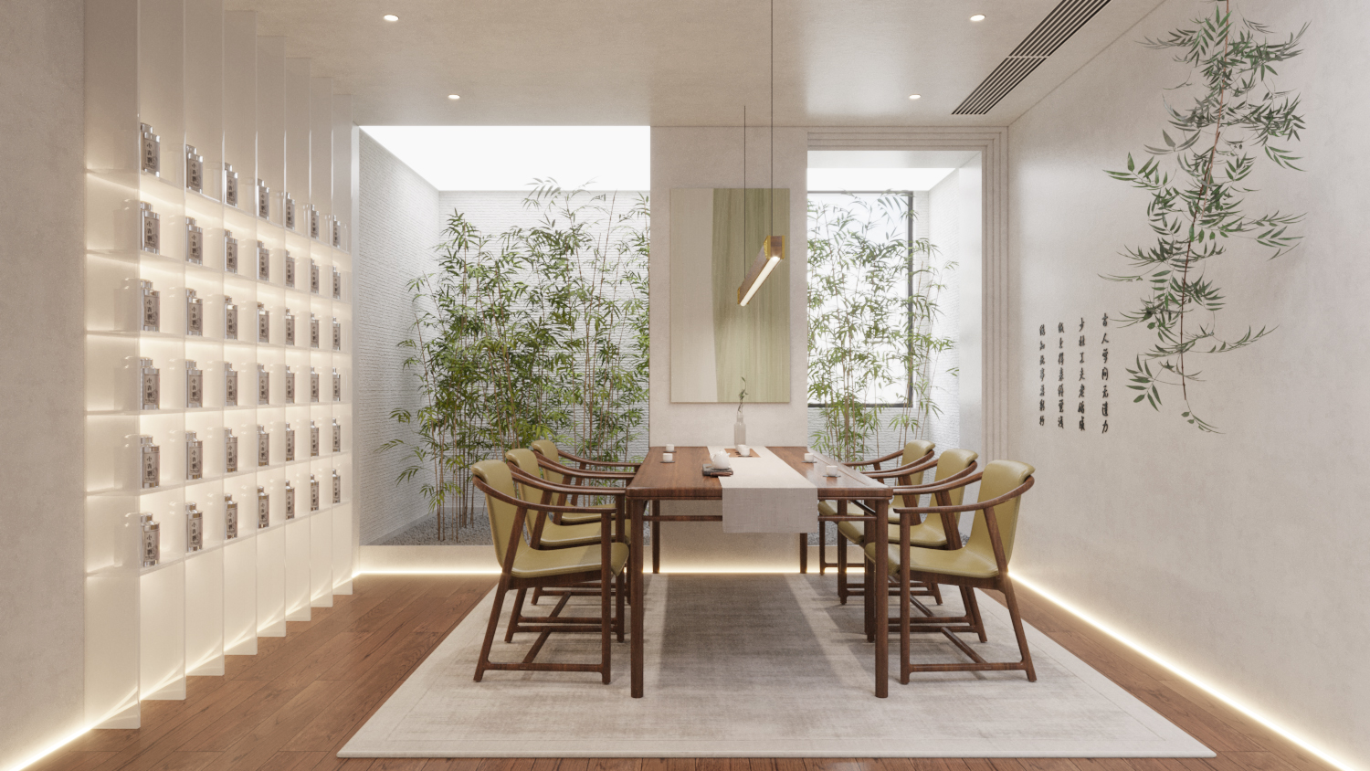 Republic of China style; Modern; Tea space; Effect diagram，