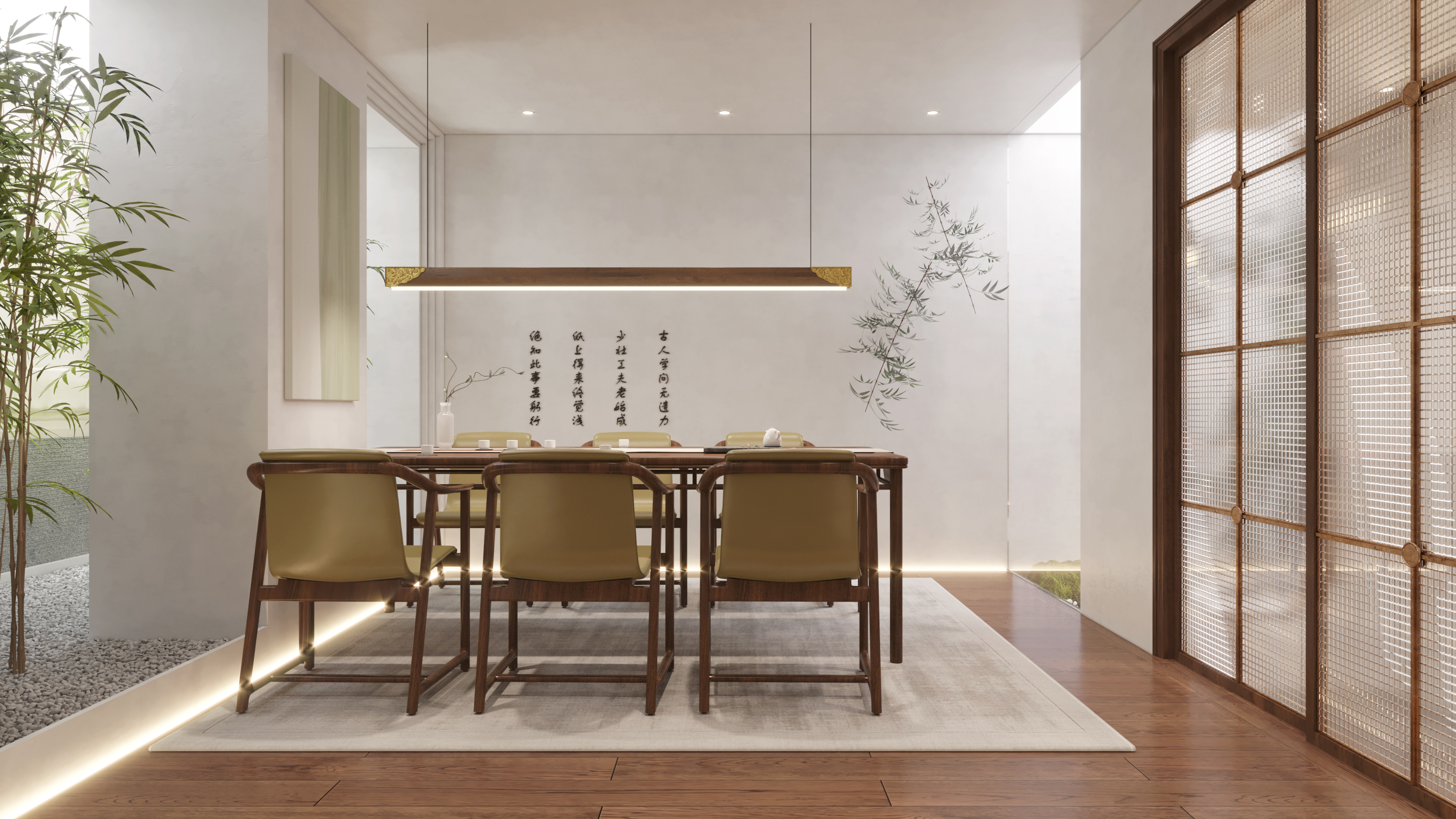 Republic of China style; Modern; Tea space; Effect diagram，