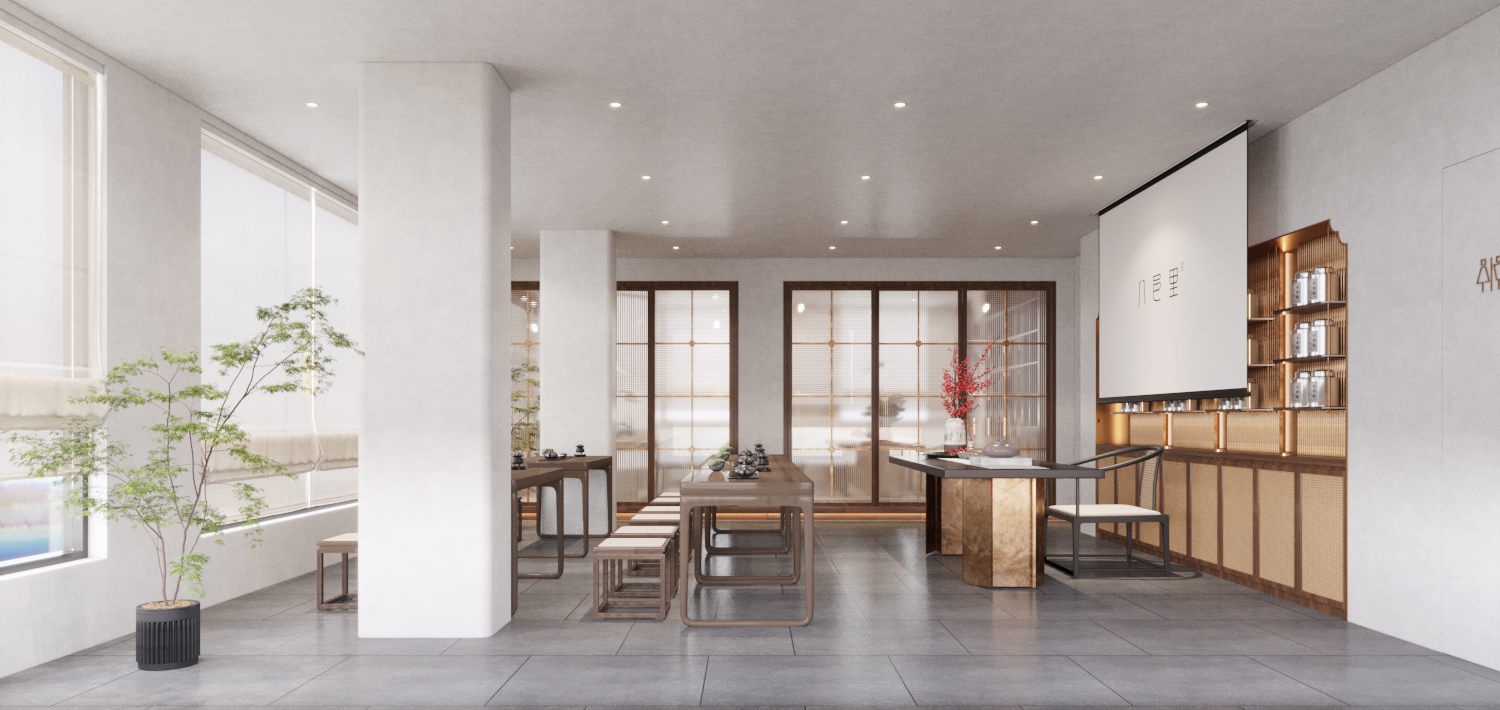 Republic of China style; Modern; Tea space; Effect diagram，