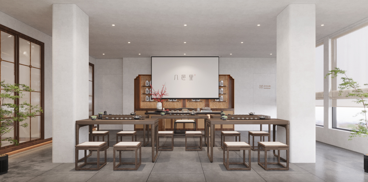 Republic of China style; Modern; Tea space; Effect diagram，