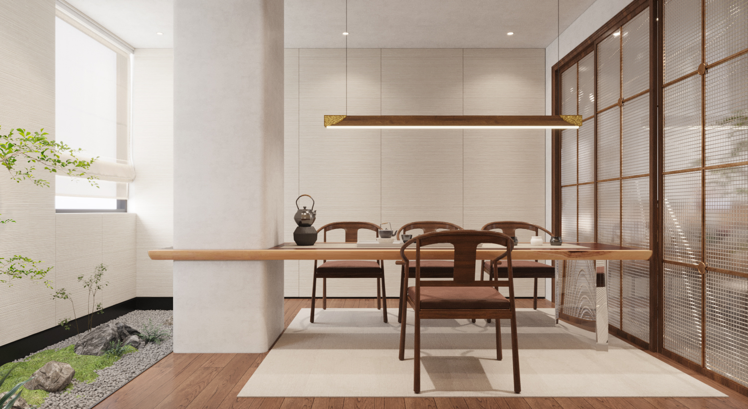 Republic of China style; Modern; Tea space; Effect diagram，