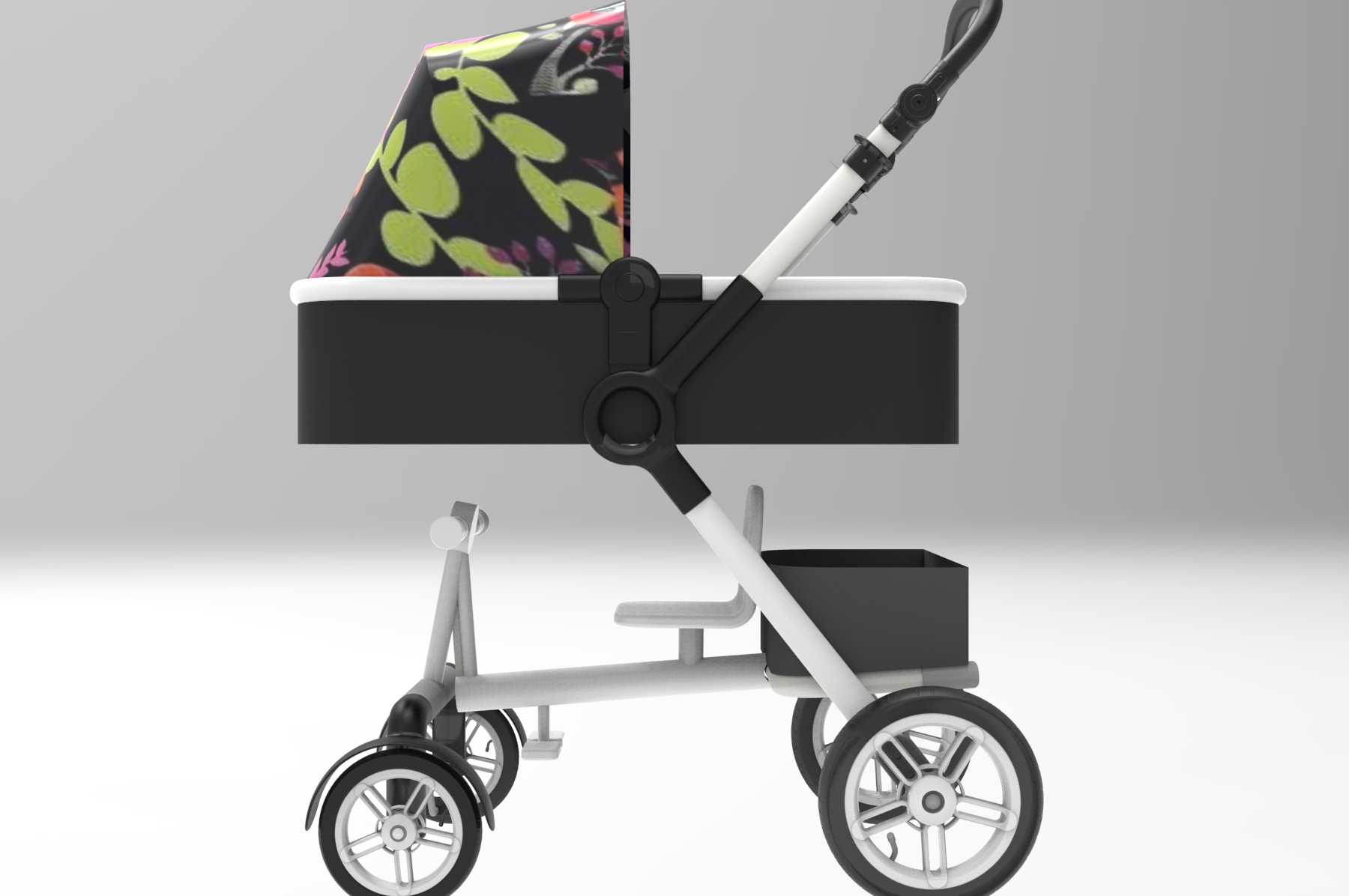 One multi-function cart, meeting the age of 0-12 years old，