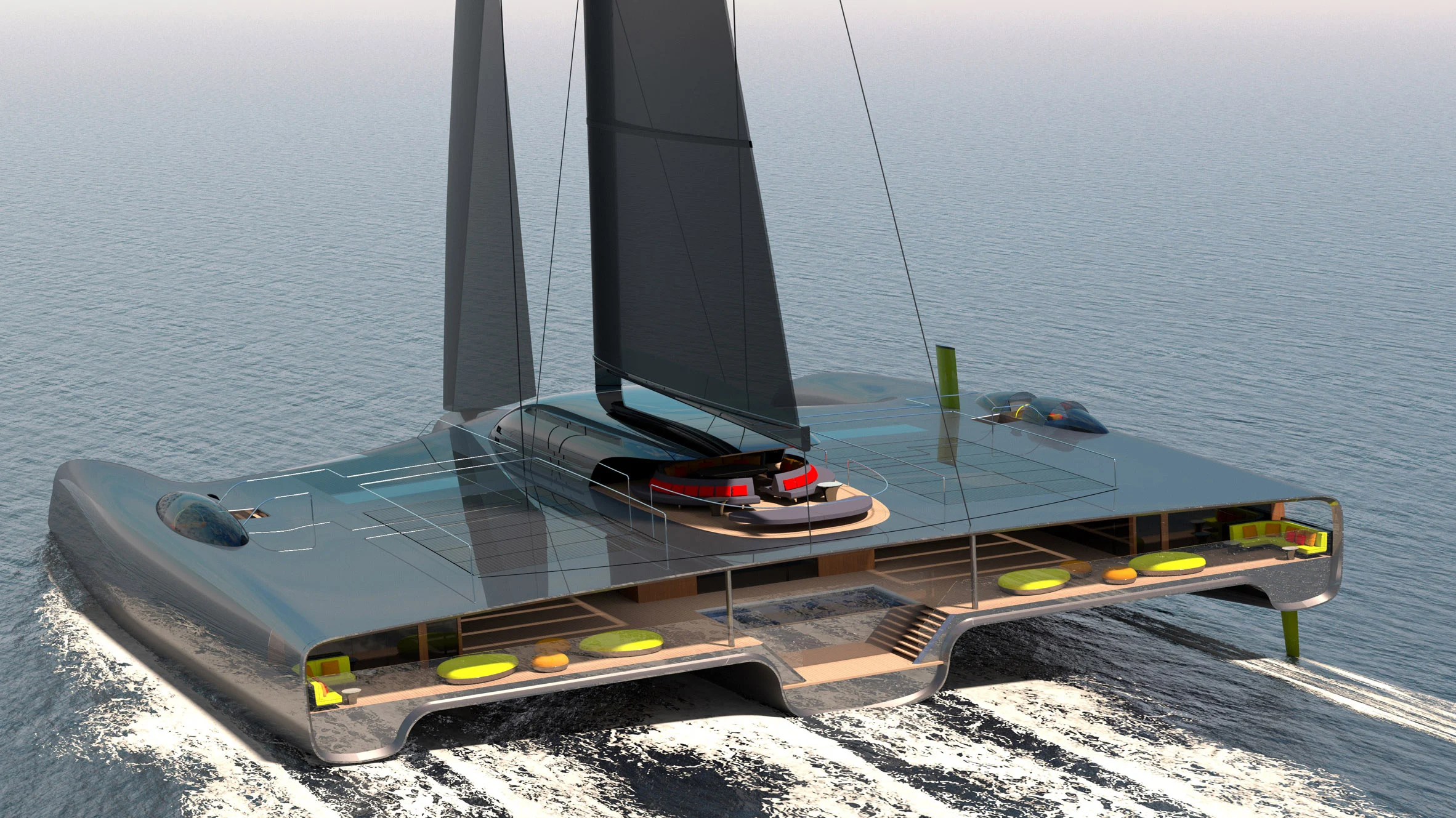 yacht，Trimaran，Domus，ship，industrial design，