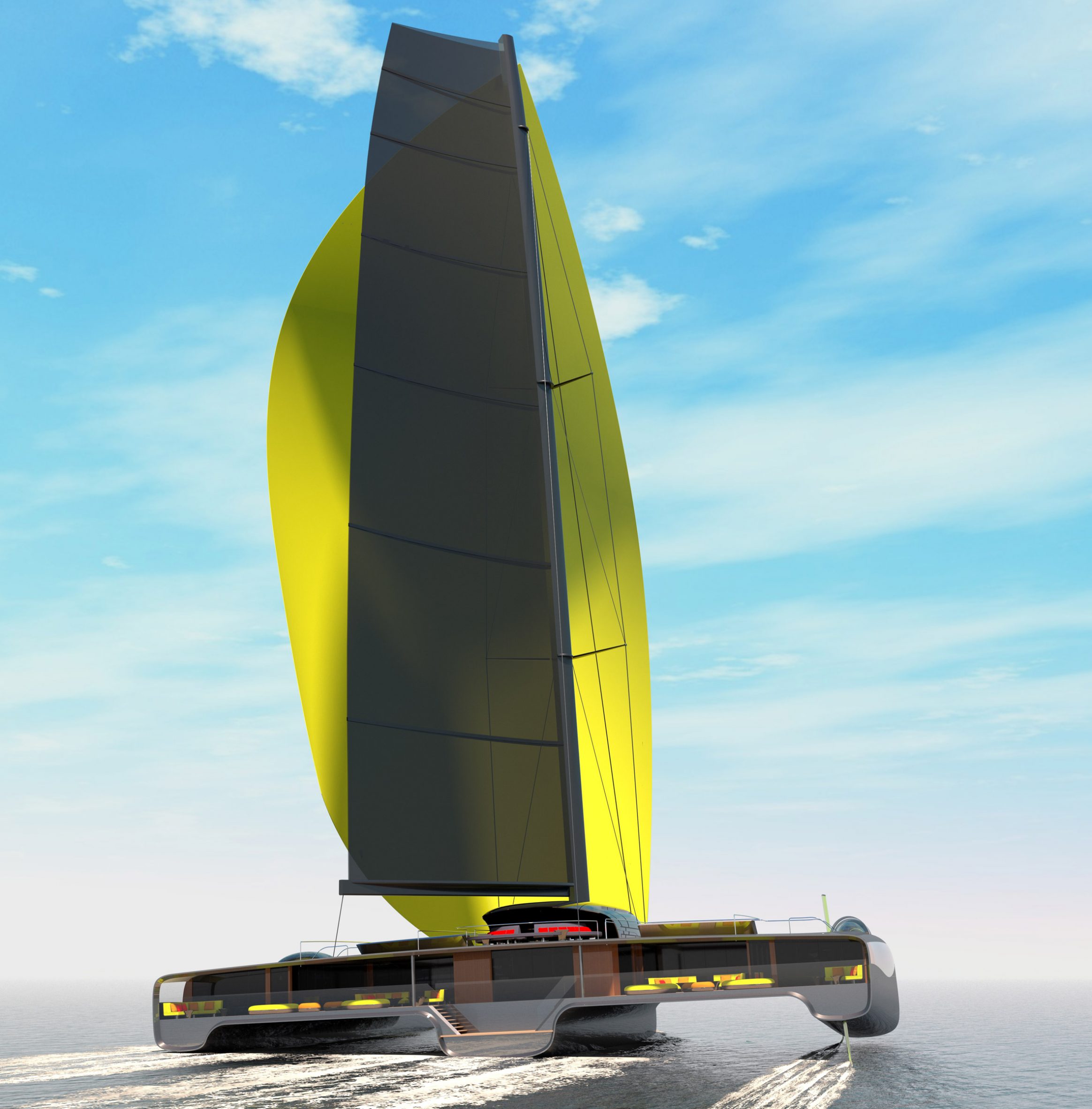 yacht，Trimaran，Domus，ship，industrial design，