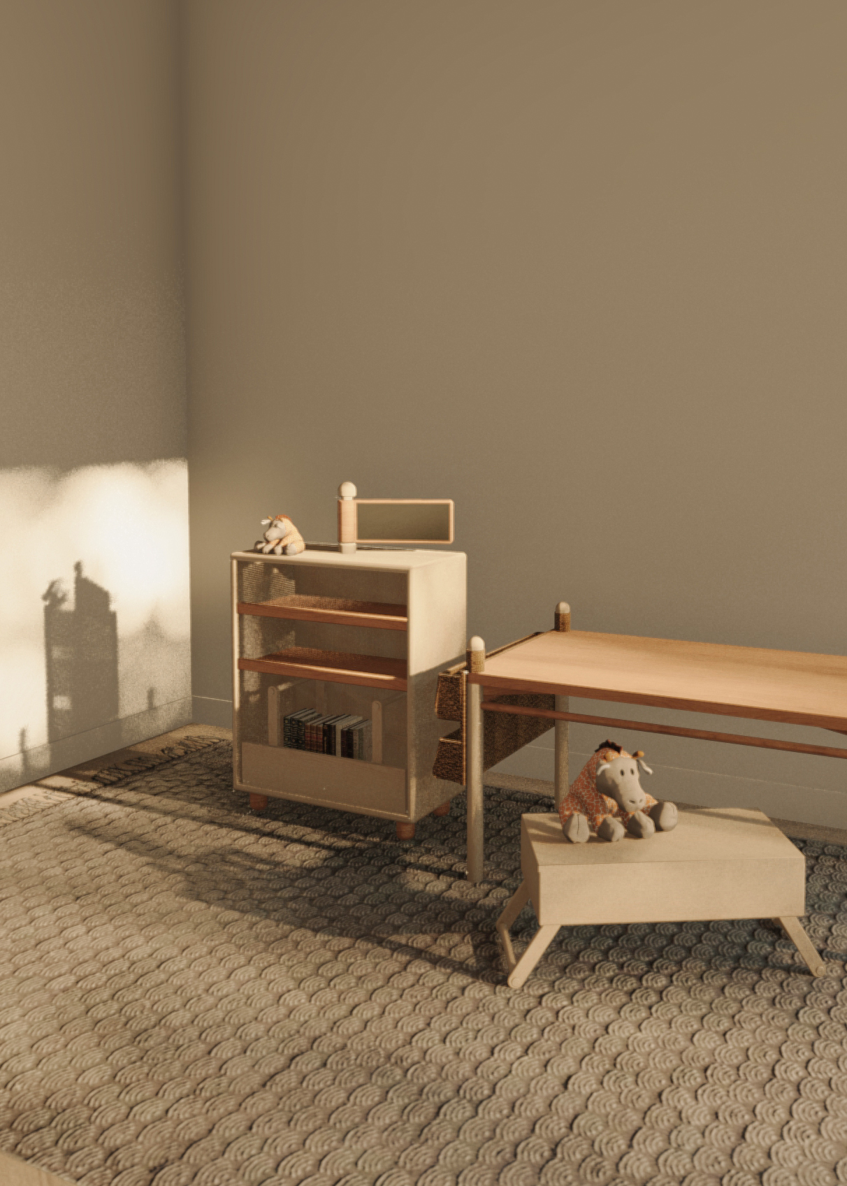 Solid wood furniture/children's furniture/newspaper rack/magazine cabinet，