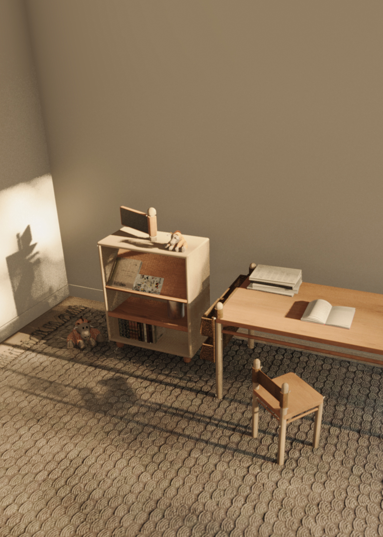 Solid wood furniture/children's furniture/newspaper rack/magazine cabinet，