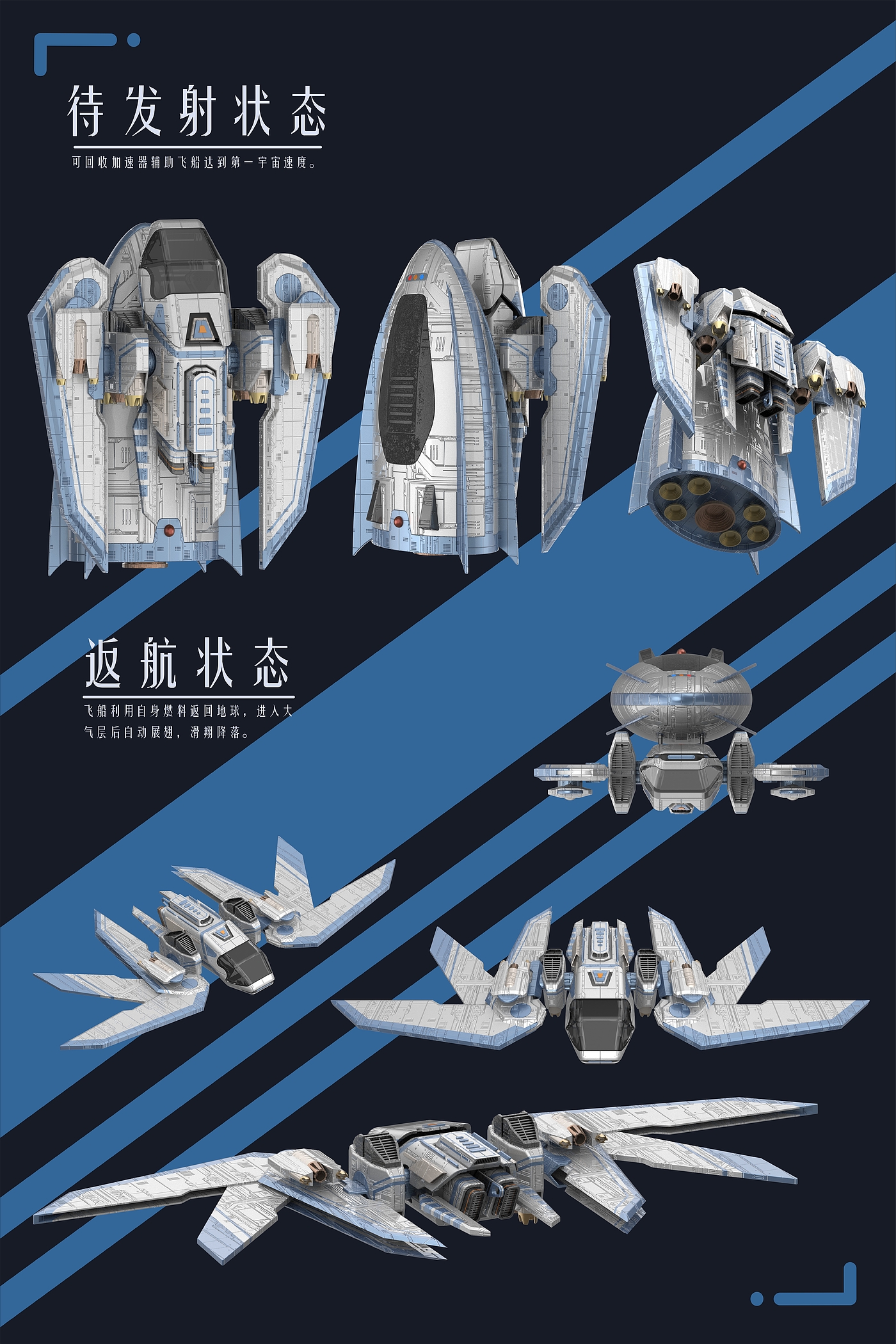 aircraft，airship，rocket，Aerocraft，Land-moon travel，Science fiction design，
