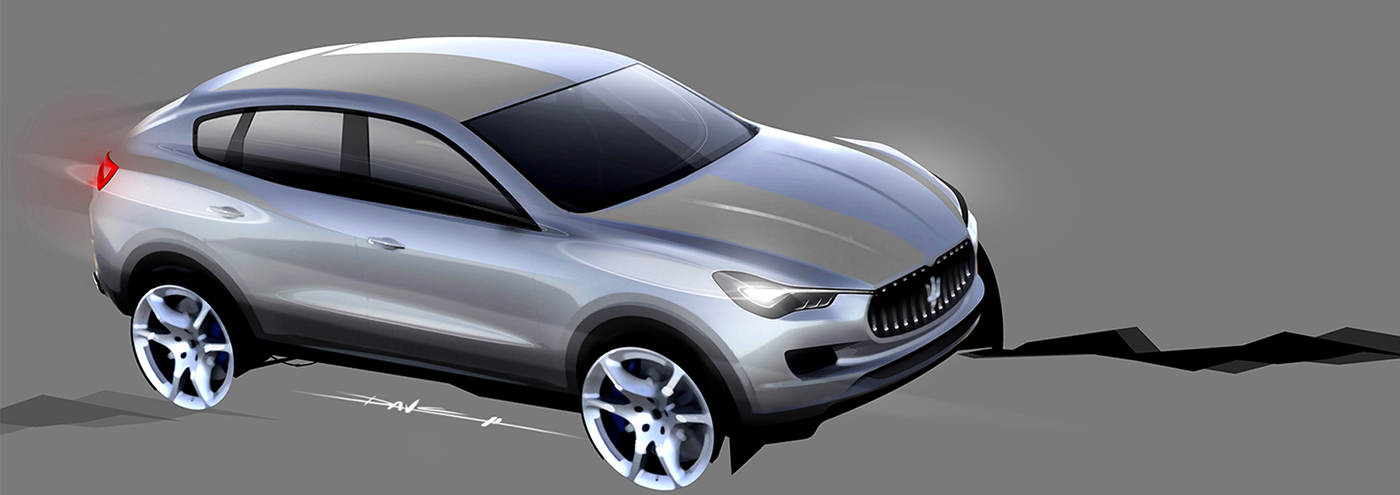 Automobile design，Concept car，Maserati，Hand drawn，