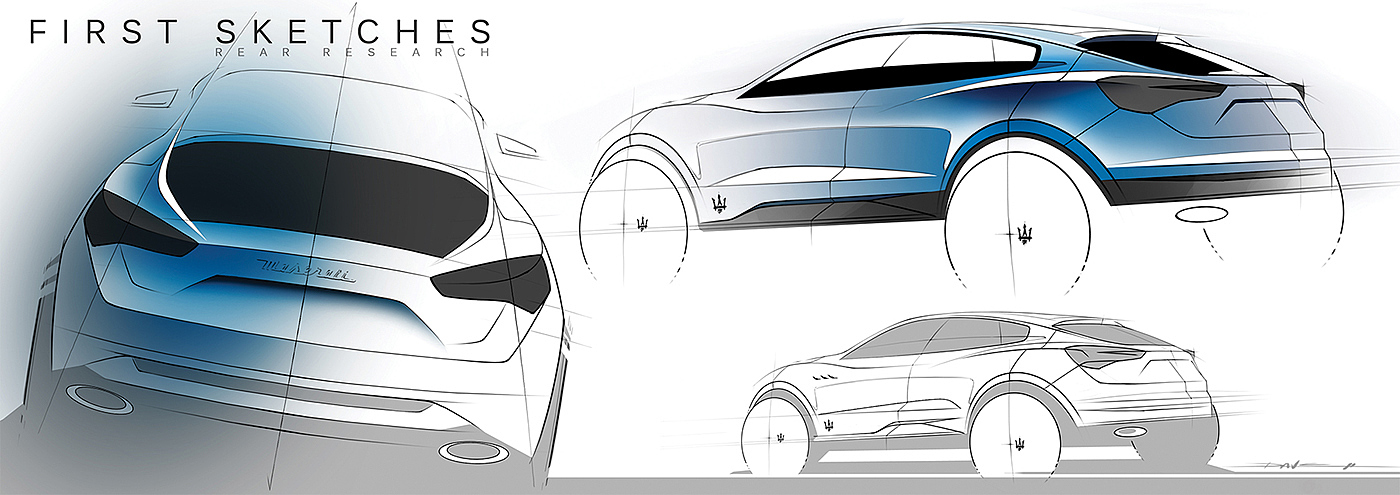 Automobile design，Concept car，Maserati，Hand drawn，
